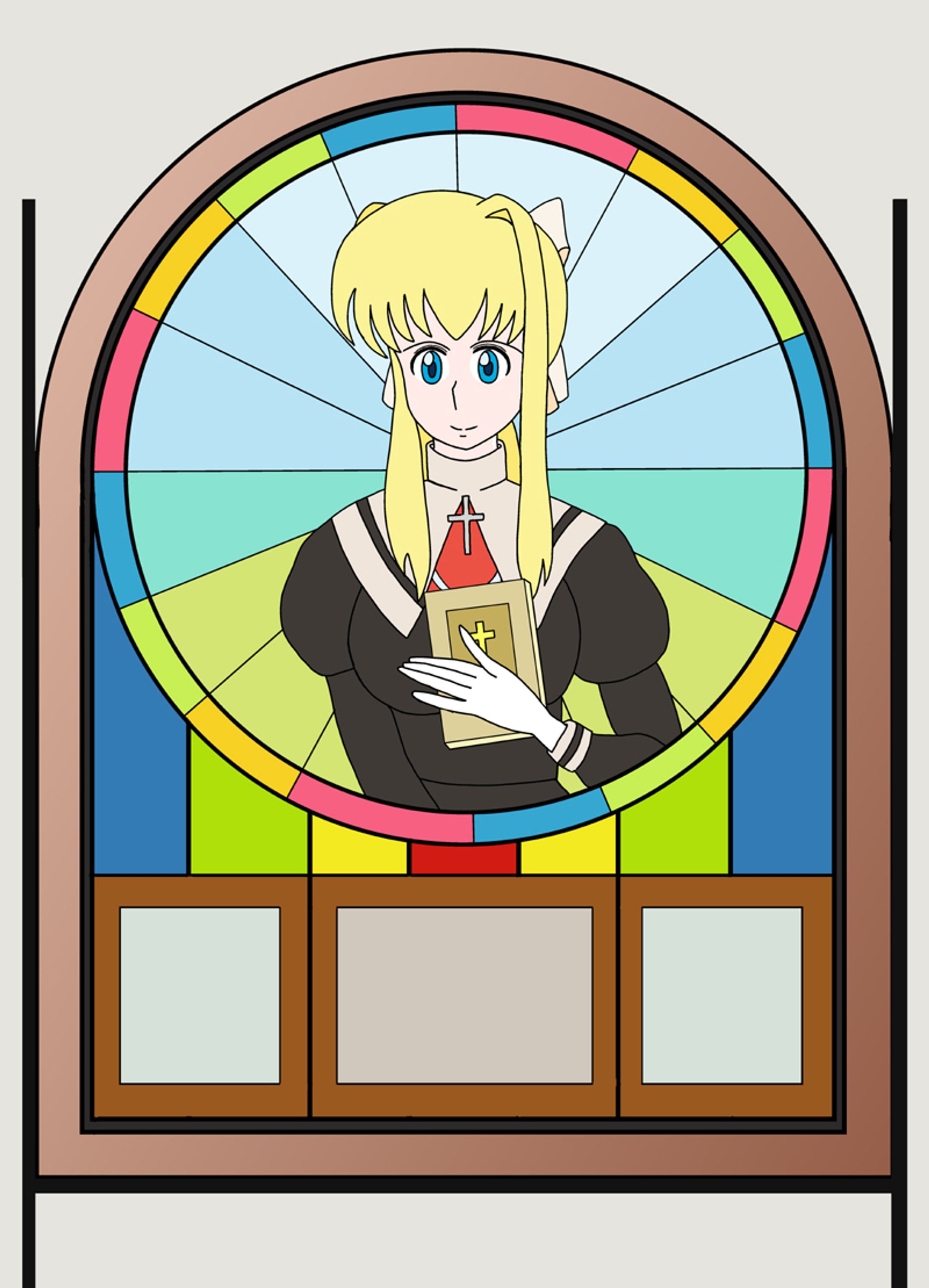  (Fanart) Stained glass of Misuzu-1