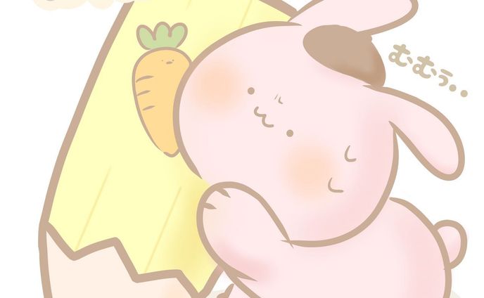 きのうのネコ🐱イラストの
うさぎばーじょんですっ🙌🧡

またしても「描けてない」！🤣🫶

＼🐰「で、でもがんばるぅっ✨」／

#うさぎ  #ゆるい #イラスト #可愛い #落書き #絵 #イラストレーター #キャラ #オリジナル #ゆるふわ #オリキャラ描いてみた #イラスト練習中 #イラスト好きな人と繋がりたい #イラストレーターになりたい #イラストグラム始めました