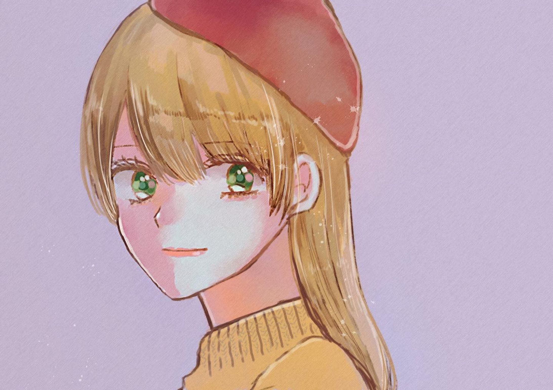 ベレー帽の女の子-1