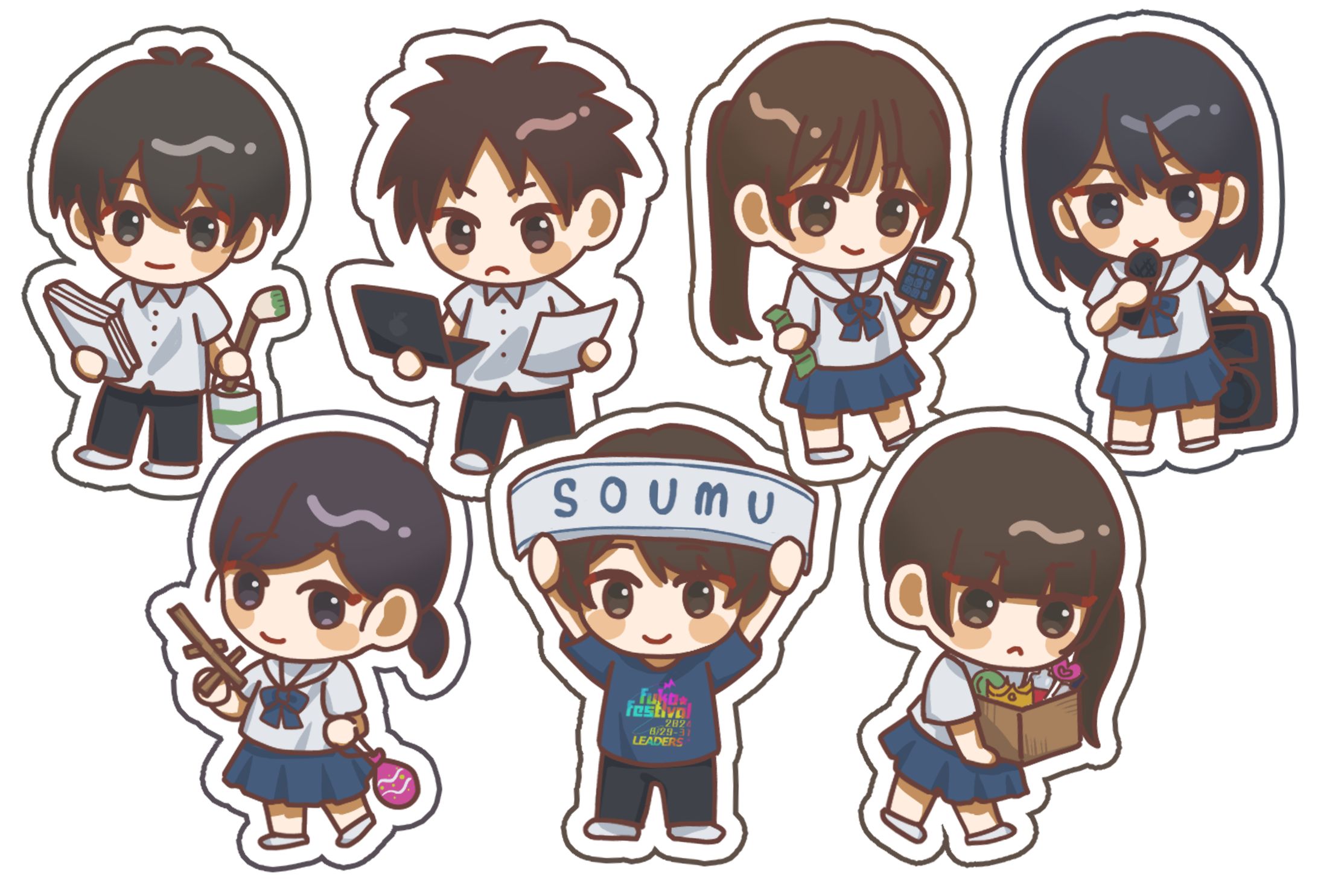 ボードゲームのコマ用デフォルメイラスト-1