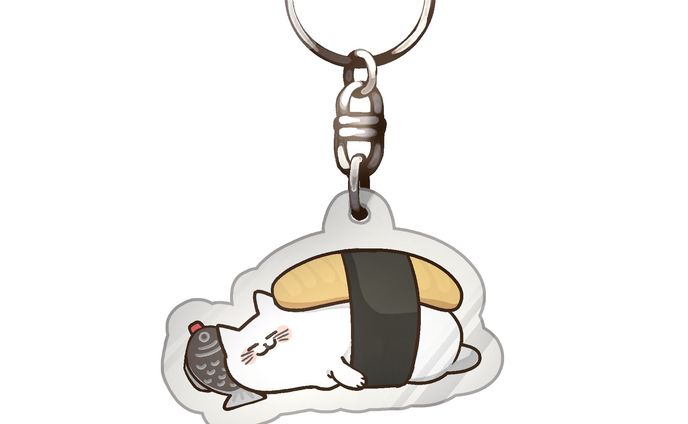 猫寿司キーホルダーデザイン