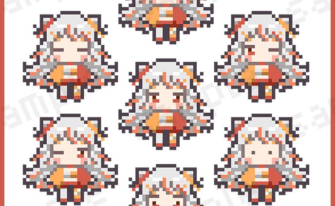 表情差分、ドット絵