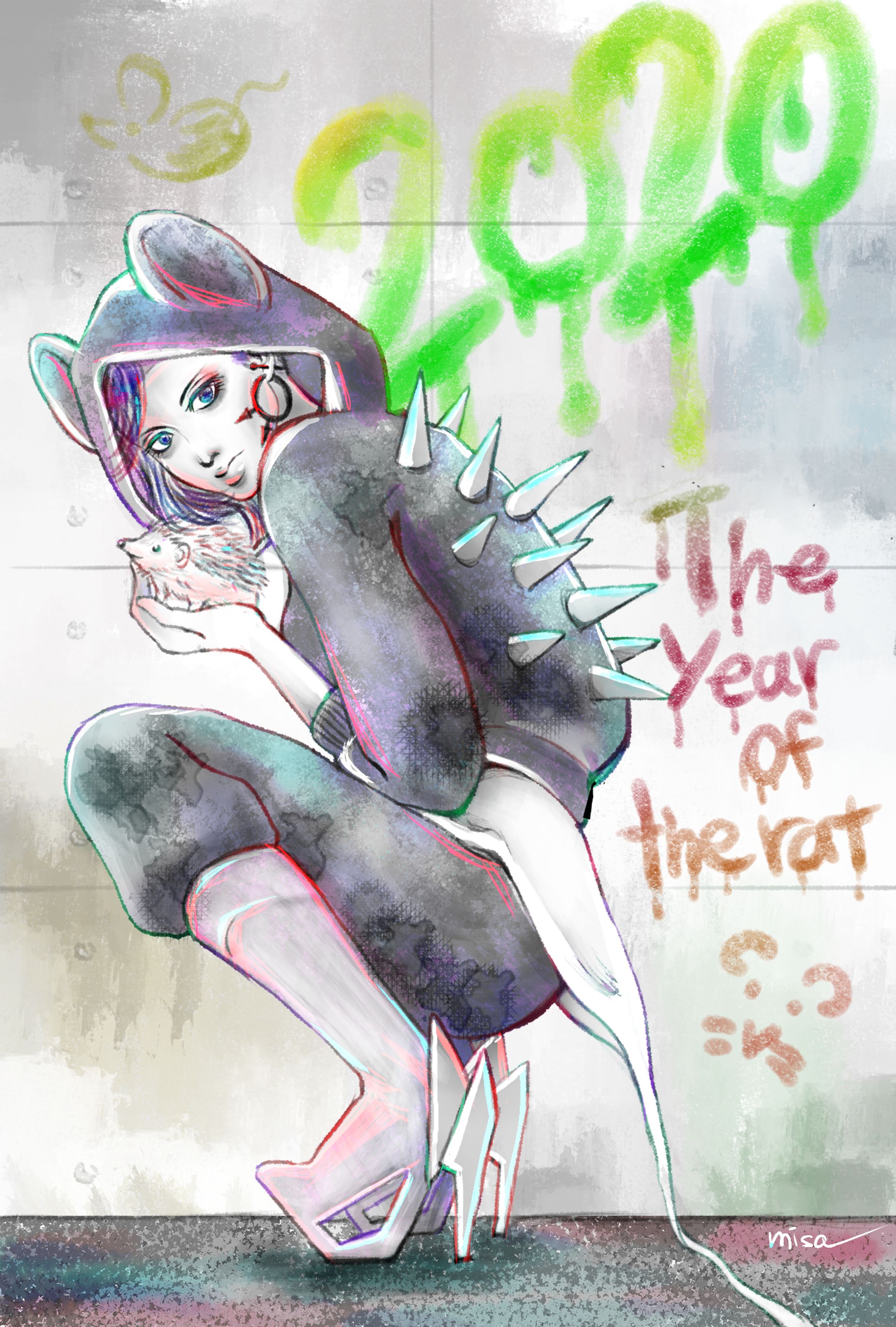 オリジナルイラスト【2020年年賀イラスト】-1