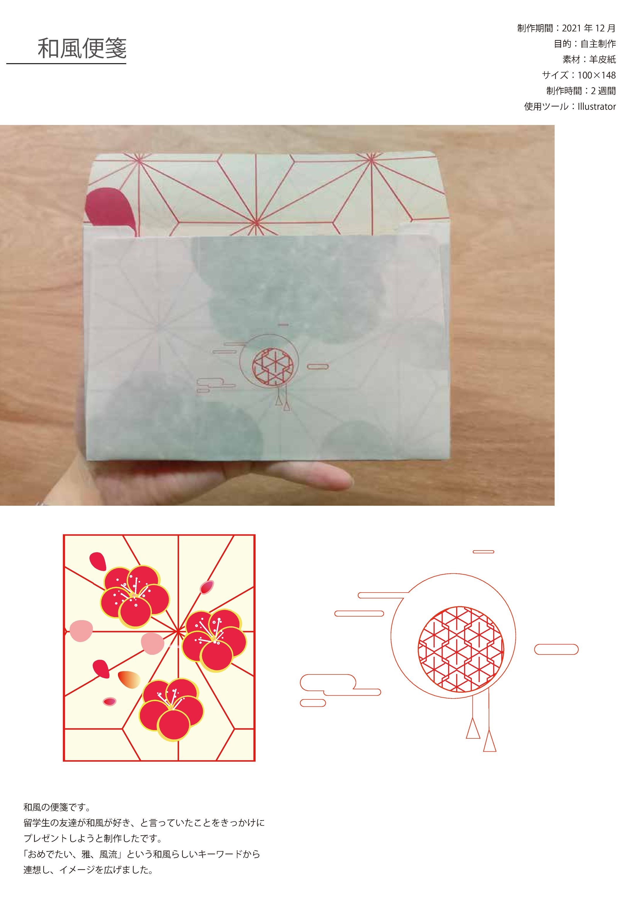 DTPデザイン(和風便箋)-1