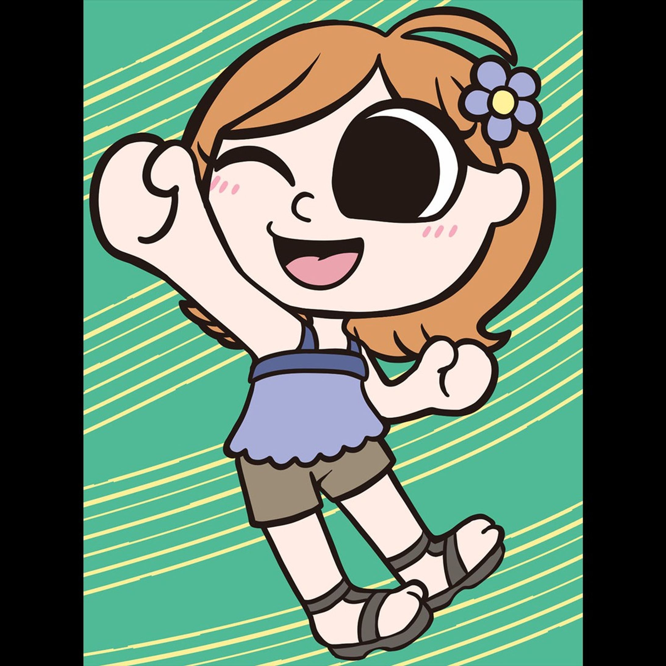 #ポップ #女の子 #ウィンク #かわいい #girl #cute #kawaii #wink #イラスト #illustration #digitalillustration #clipstudiopaint-1