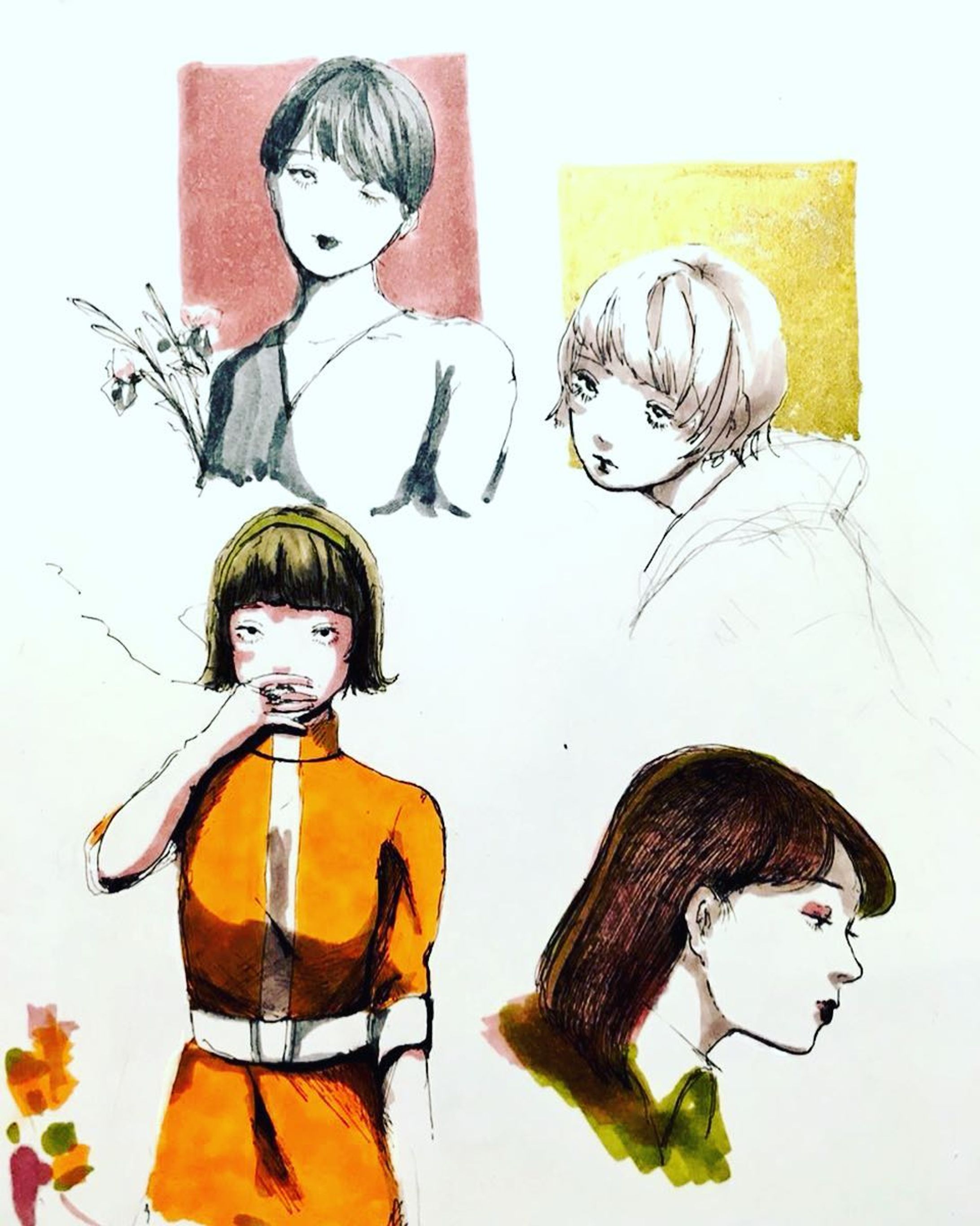 #アナログイラスト #イラスト #イラストレーション #illustration  #女の子 #コピック #drawing-1