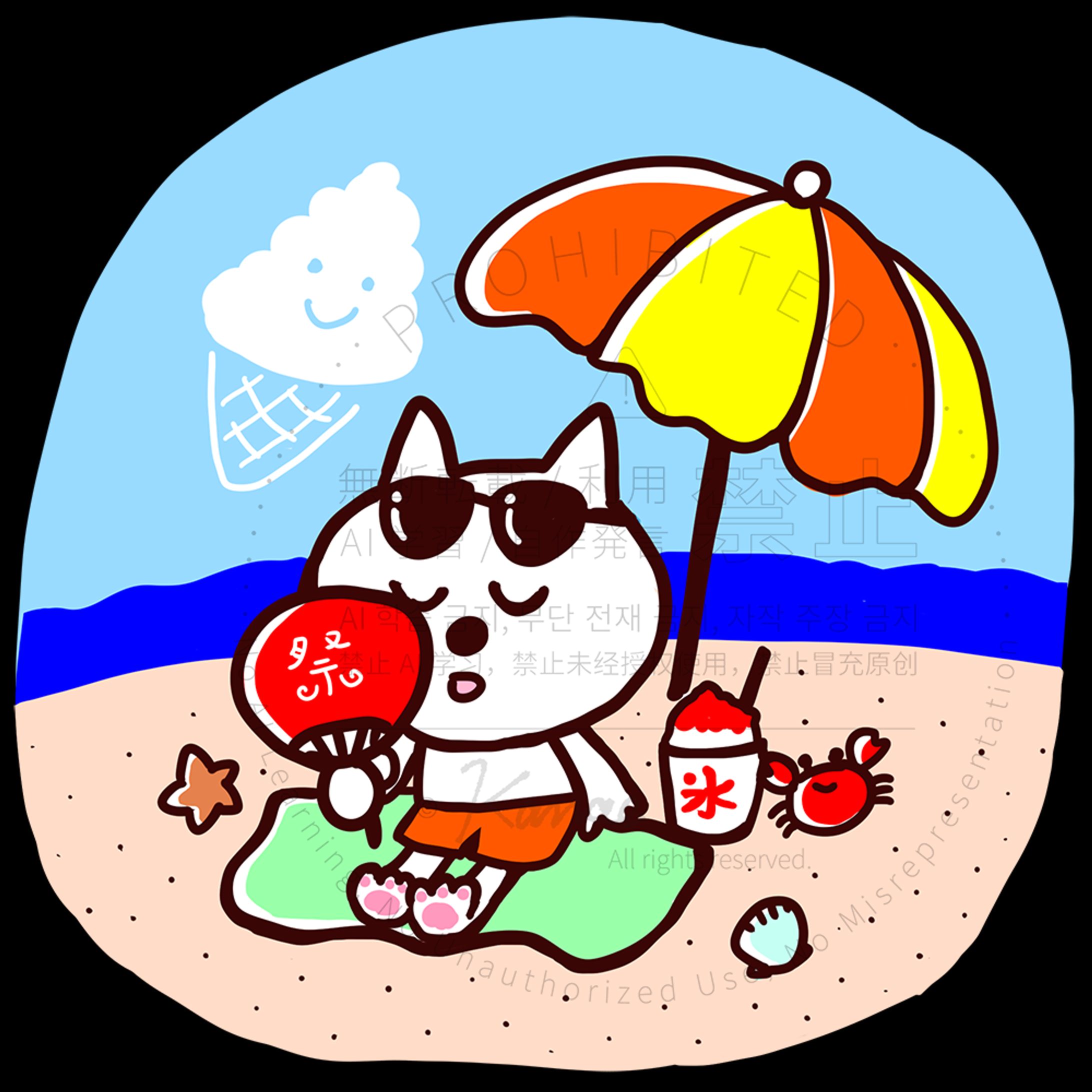 イラスト「8月」-1