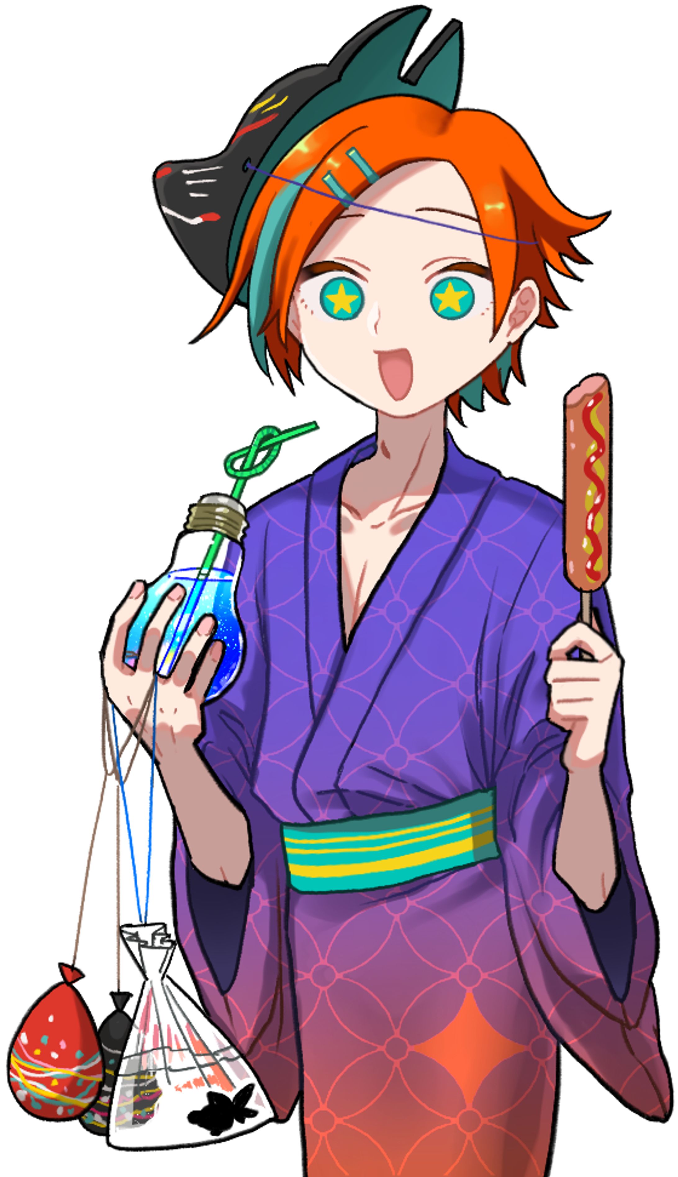 お祭りのキャラクターイラスト-1