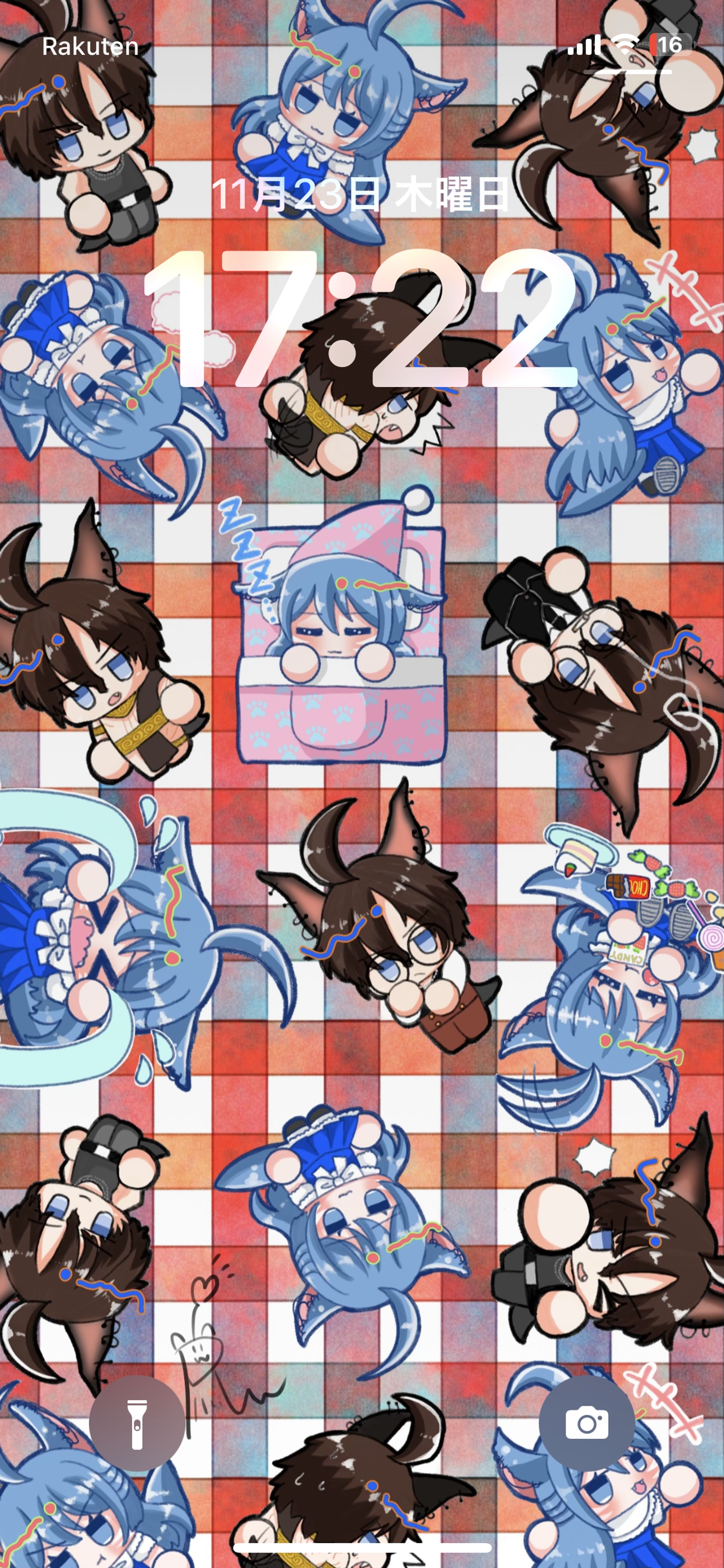 【ご依頼】クライアント様のFFⅩⅣのキャラクターのスマホロック画面壁紙-1