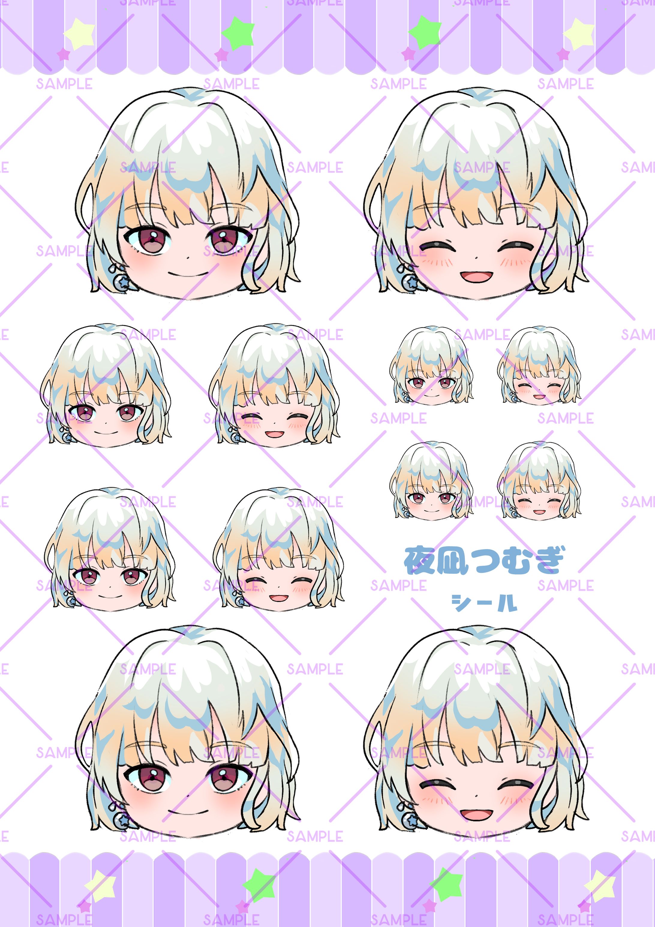SDキャラ化自作シール-1