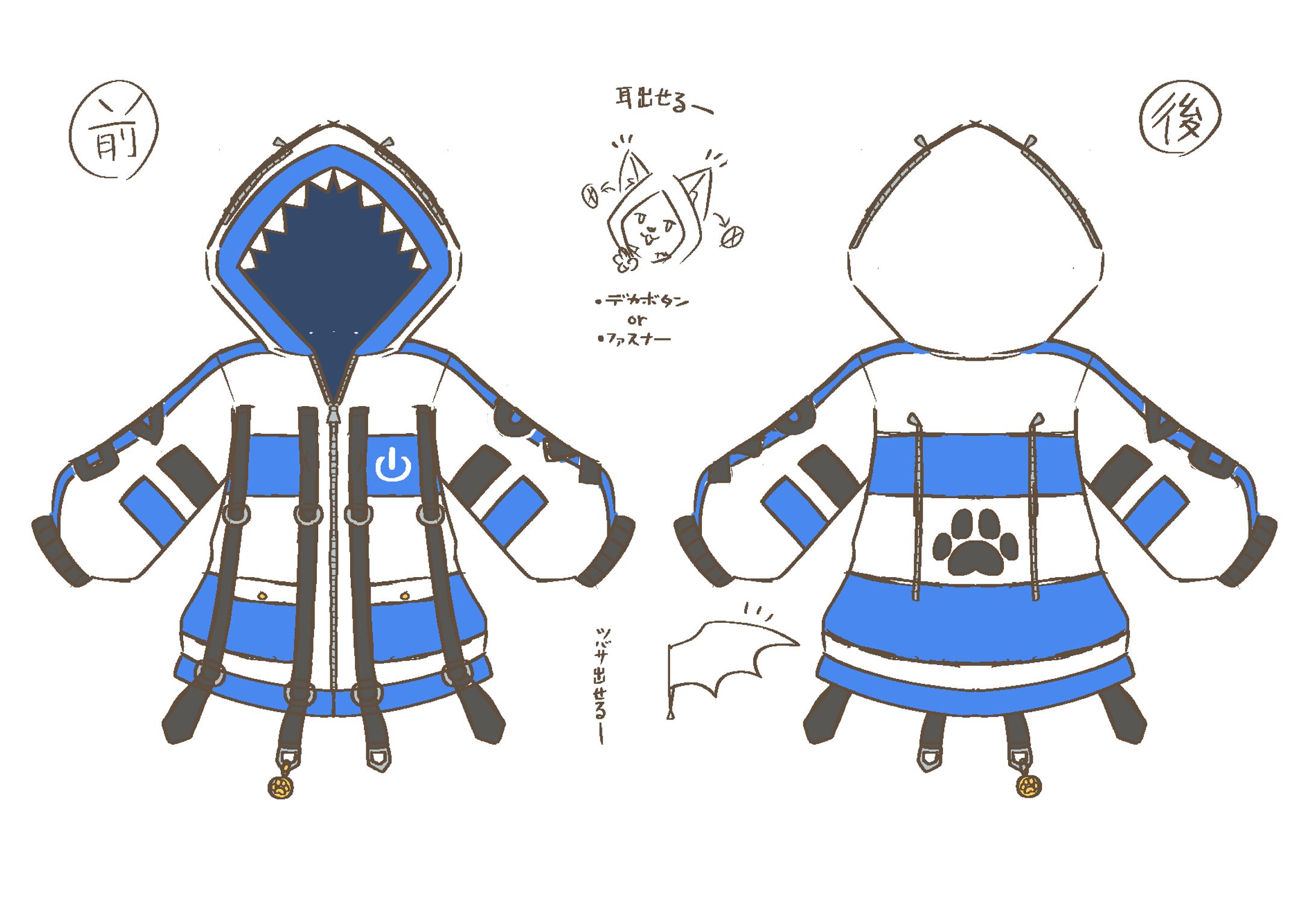 アパレルコラボオリジナルフードパーカー(ラフ案)-1