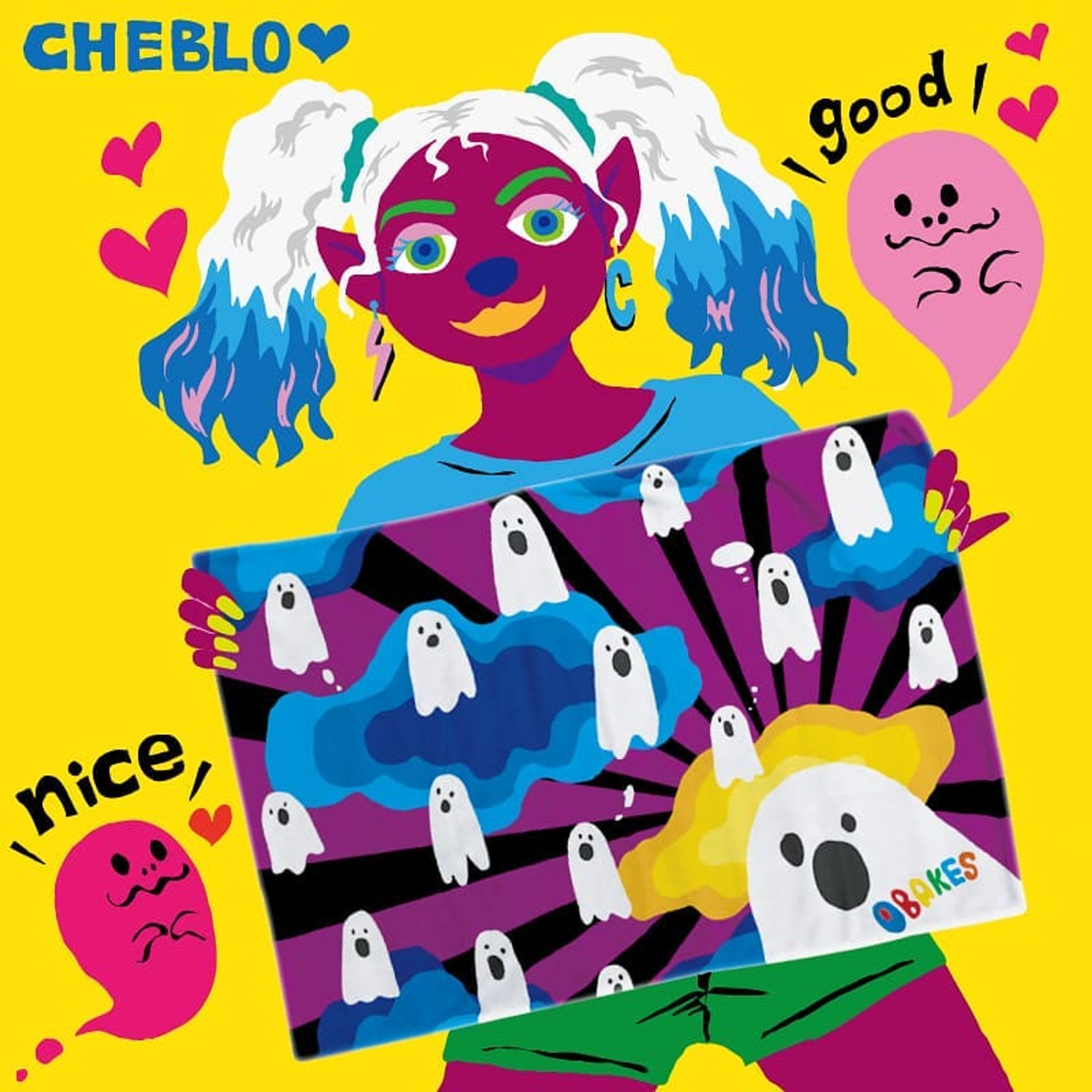 【OBAKES 】 のブランケット💖🌈
・
・
【スズリ】のCHEBLOのショップで販売中です🎁
・
他にも色んな商品があるので、よかったら覗いてみてね🤹💛❤
・
・
#cheblo#ポップ#イラスト#カラフル#fashion#illust#pic#絵#character#illustrator#illustrator #colorful#pop#ブランド#cute#バケオ#girl#女の子#おばけ #ghost#street#blanket#presents#出島#ショップ#ストリート#キャラクター#ファッション#bluehair#rock#band-1