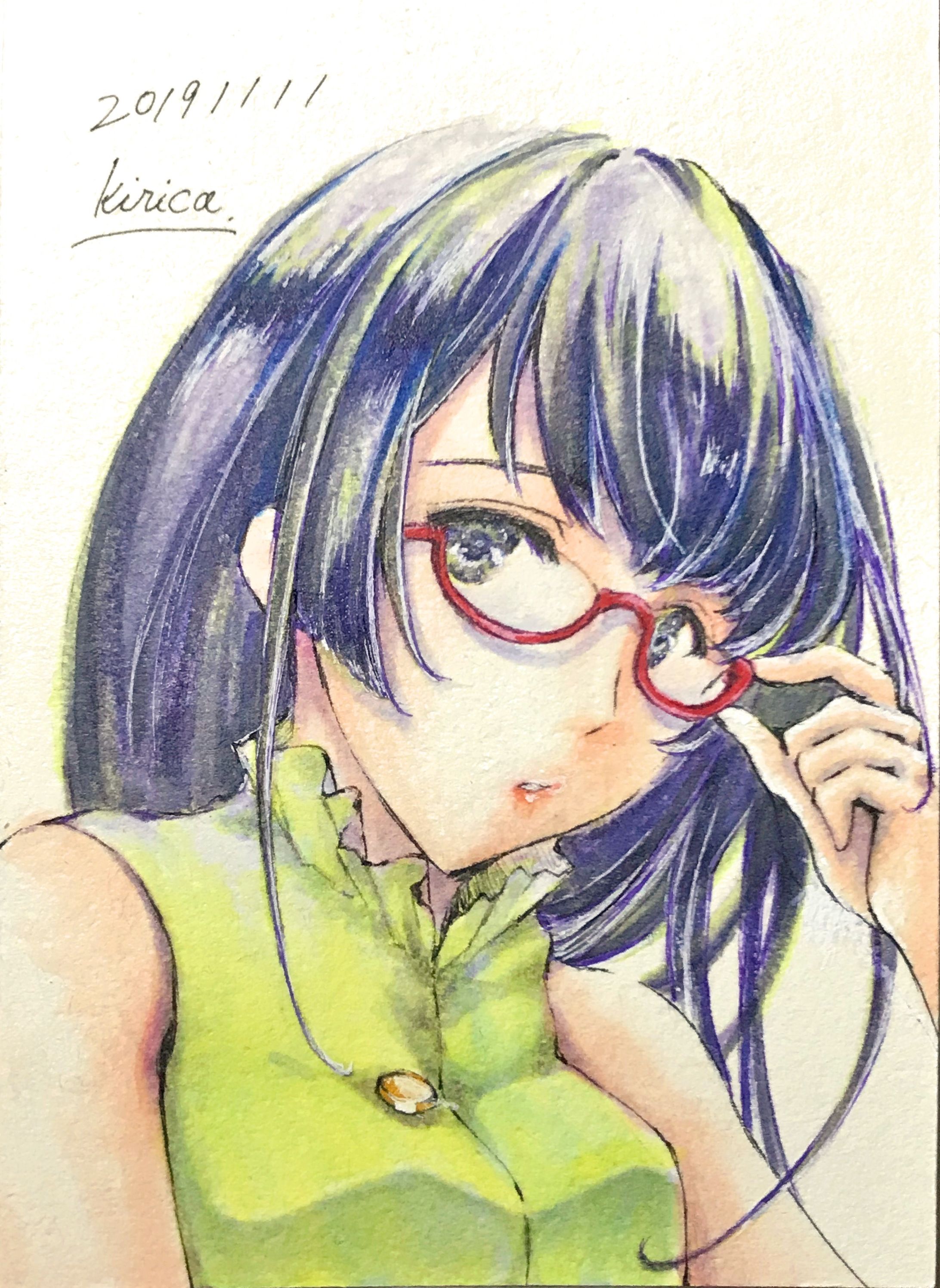 創作　メガネ女子-1