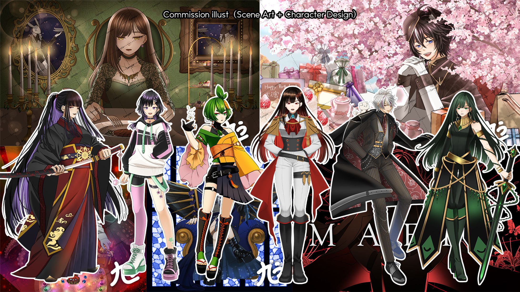 Scene Art + Character Design Sample-1