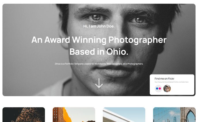 Zihoo - Portfolio HTML Template - LayoutFlow