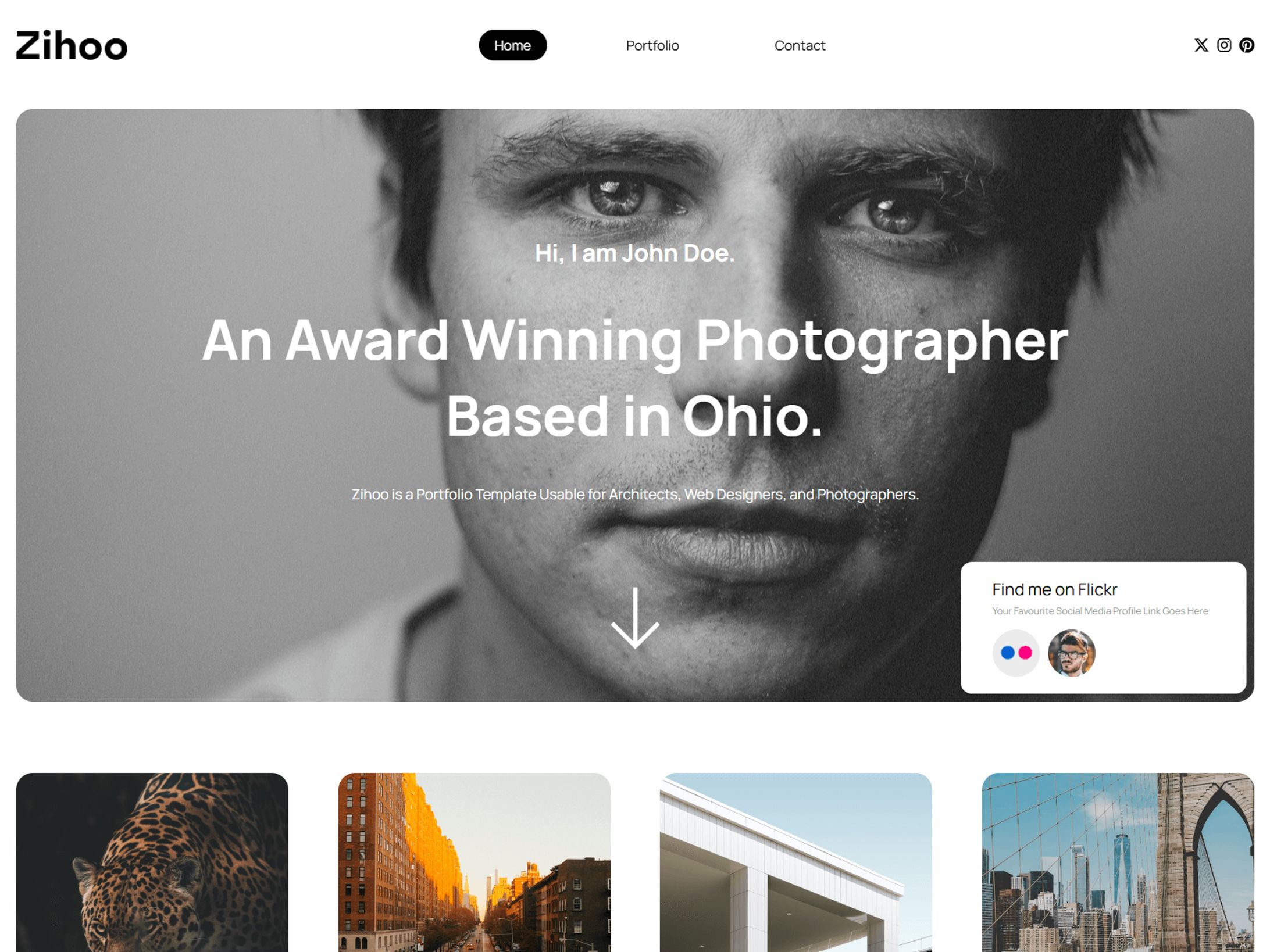 Zihoo - Portfolio HTML Template - LayoutFlow-1