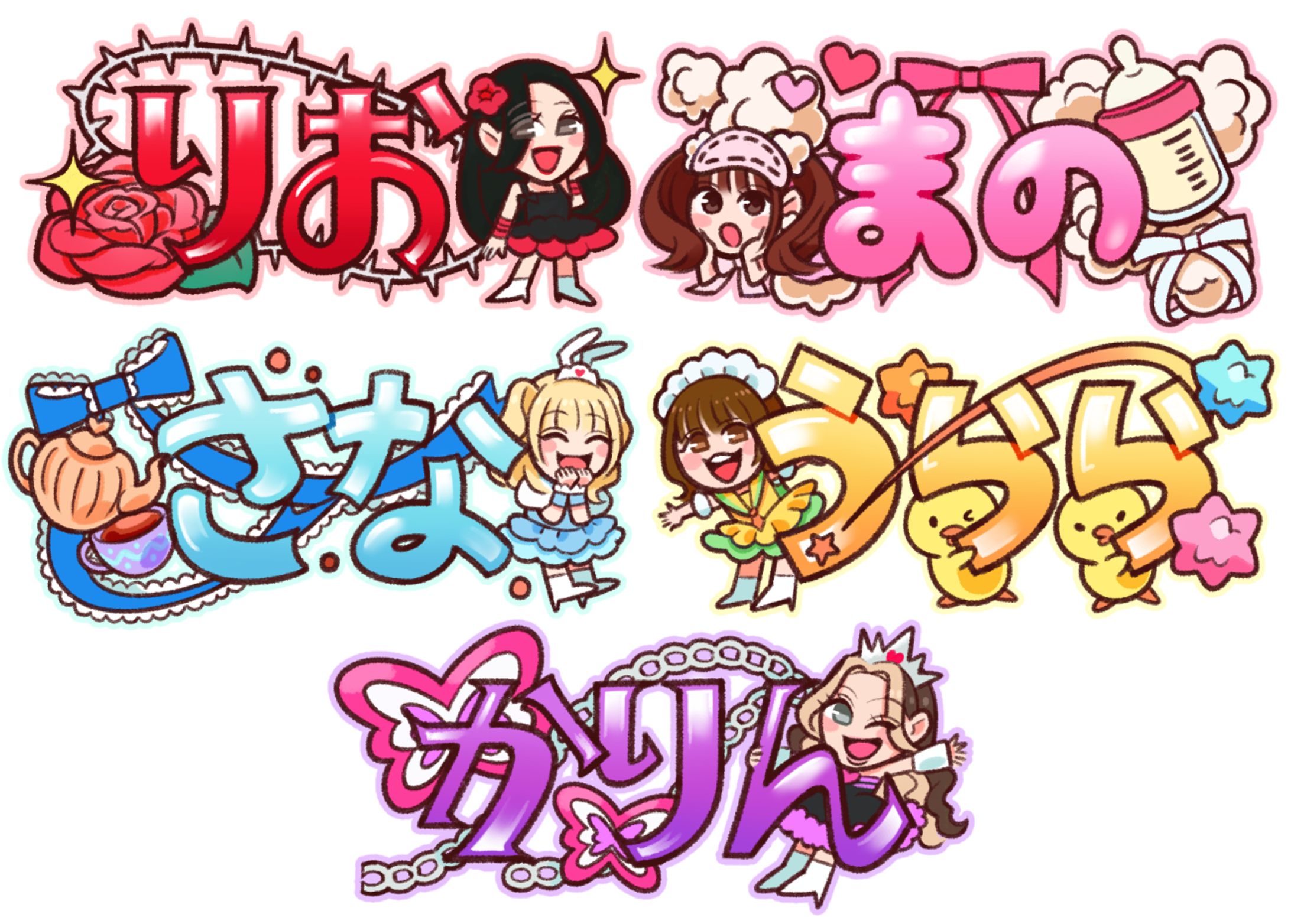 【アイドル画サンプル】イメージネームタグ-1