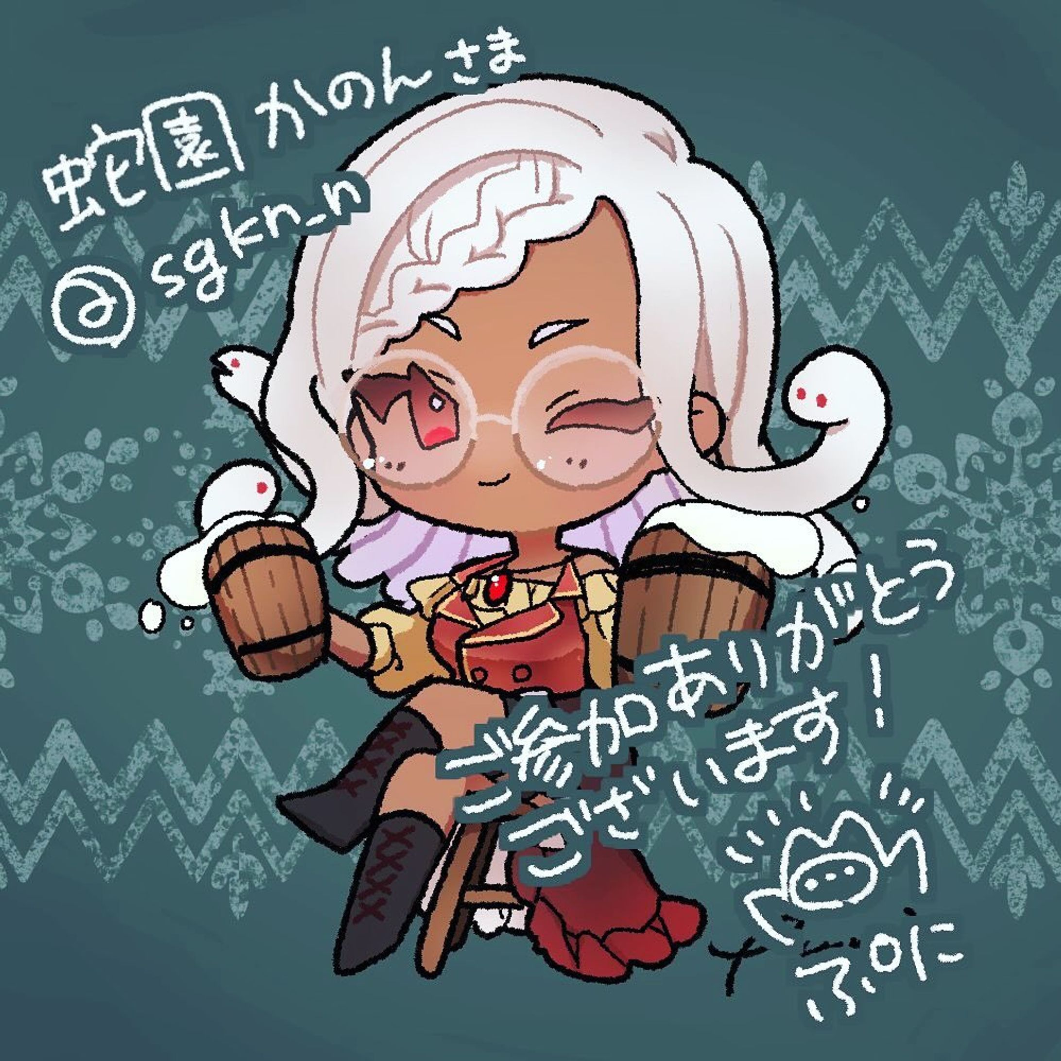 TwitterのRT 企画で書かせていただきました！
かのん様🐍✨

#illustration #artwork #drawing #chibi 
#kawaiiart #copicart #cuteart #mangaart
#ちびキャラ#ミニキャラ #イラストグラム  #デジタルイラスト #Vtuberイラスト #いらすとぐらむ
#일러스트 #드로잉 #그림스타그램 #插图-1