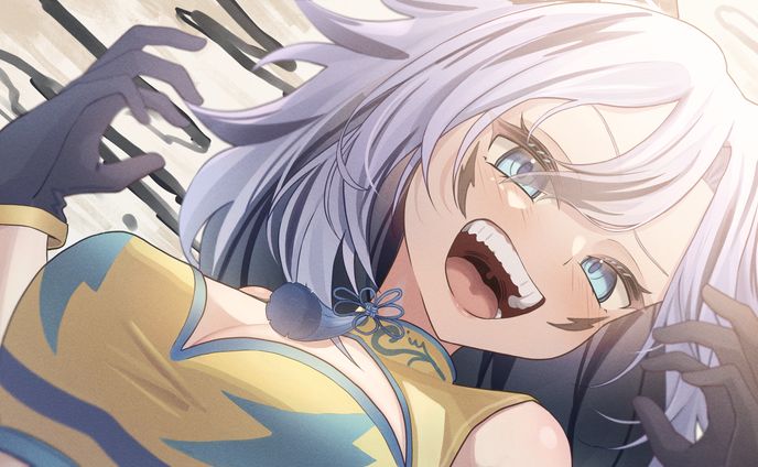 虎白　テン様　イラスト