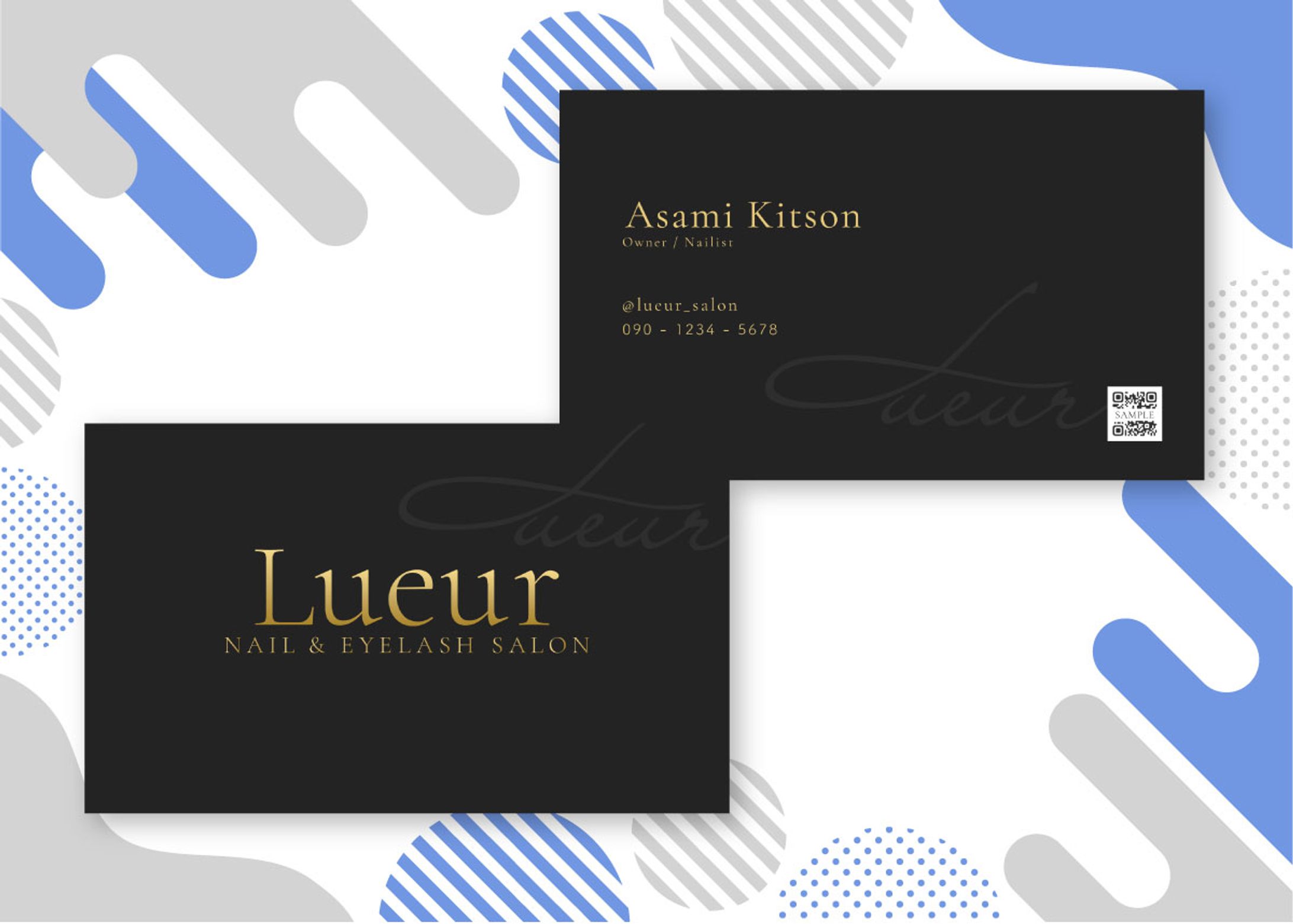 【制作実績】Nail & Eyelash Salon｜ショップカードデザイン-1