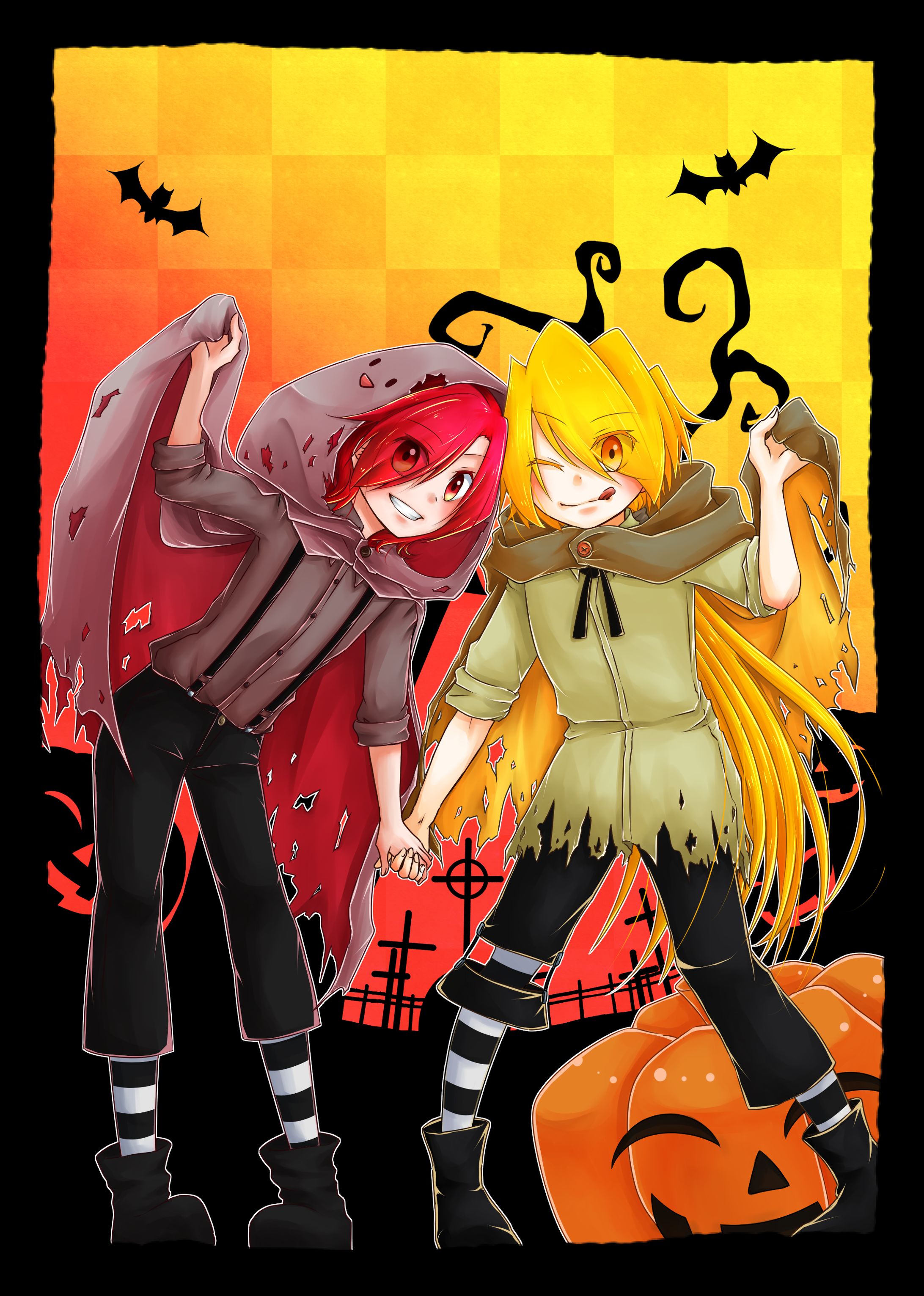 【色いろ！】色擬人化ハロウィン　赤＆黄-1