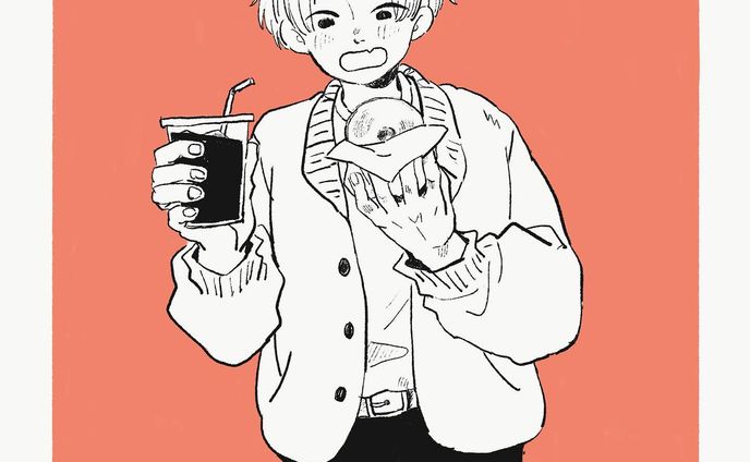 イラストレーション、創作男子