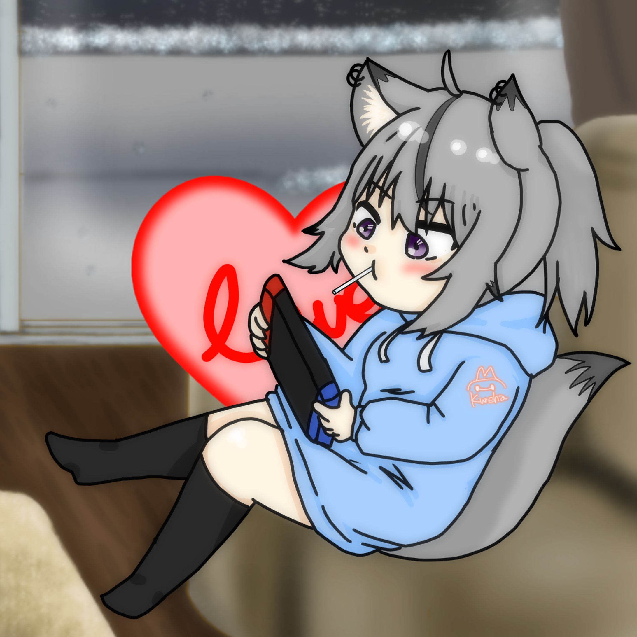 ゆきむらるい様 1周年おめでとうイラスト-1