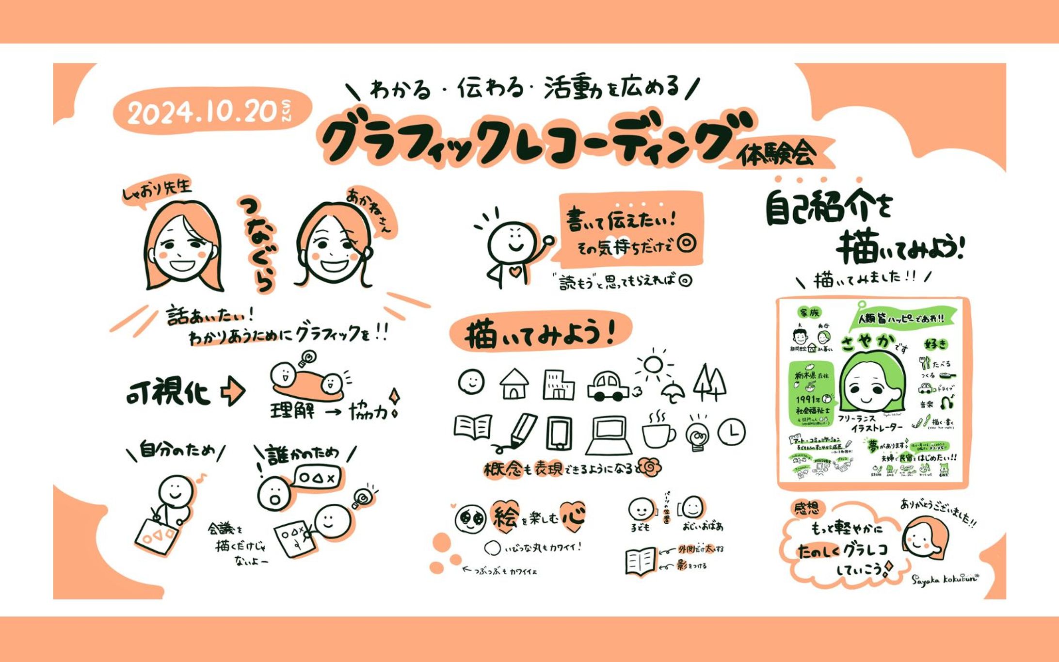 【自主制作】グラフィックレコーディング体験会グラレコ_2024.10-1