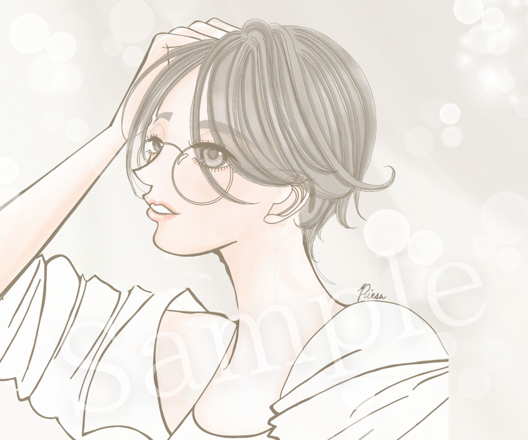 くすみカラーのナチュラル女子-1