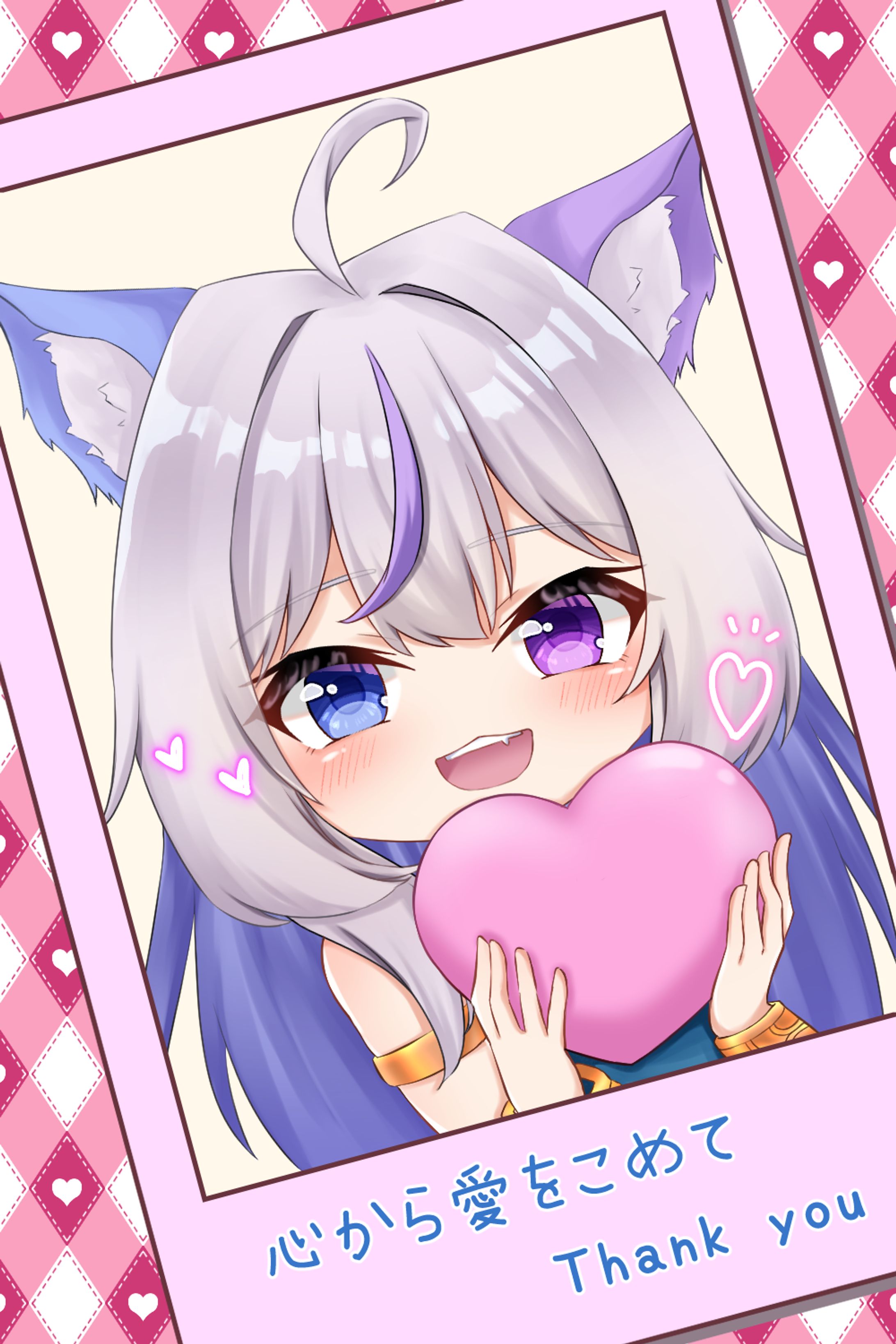 【お仕事】咲月様チェキ風イラスト-1