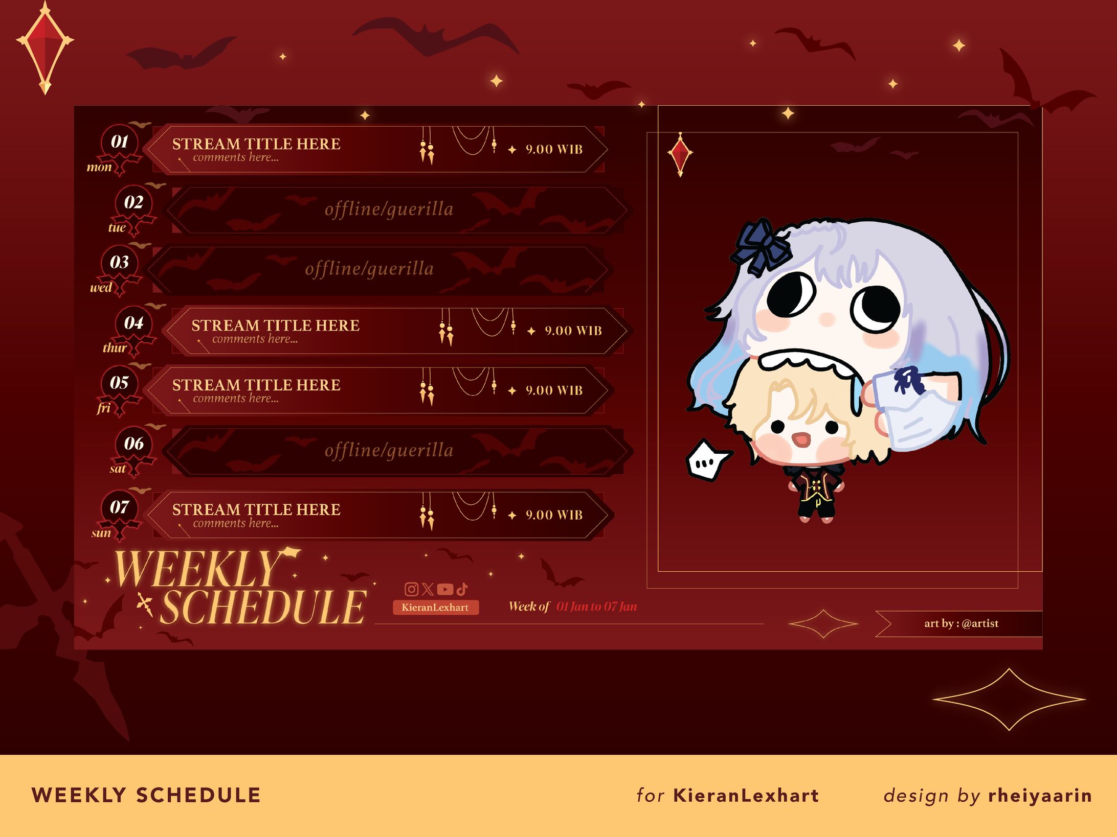 Kieran Lexhart Weekly Schedule-1