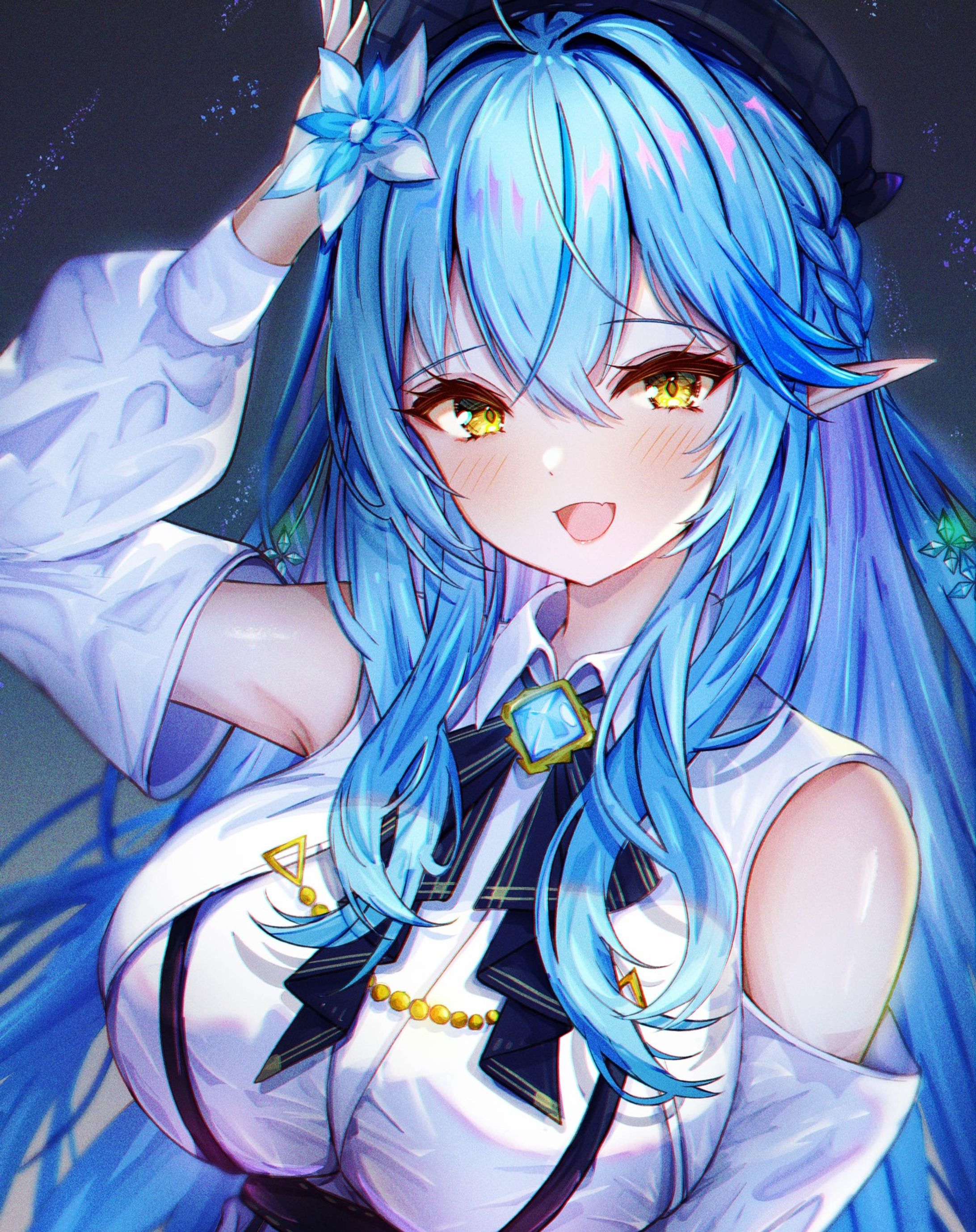 #art #illust #vtuber #digitalart #雪花ラミィ #digital #fanart #animegirl #illustration-1