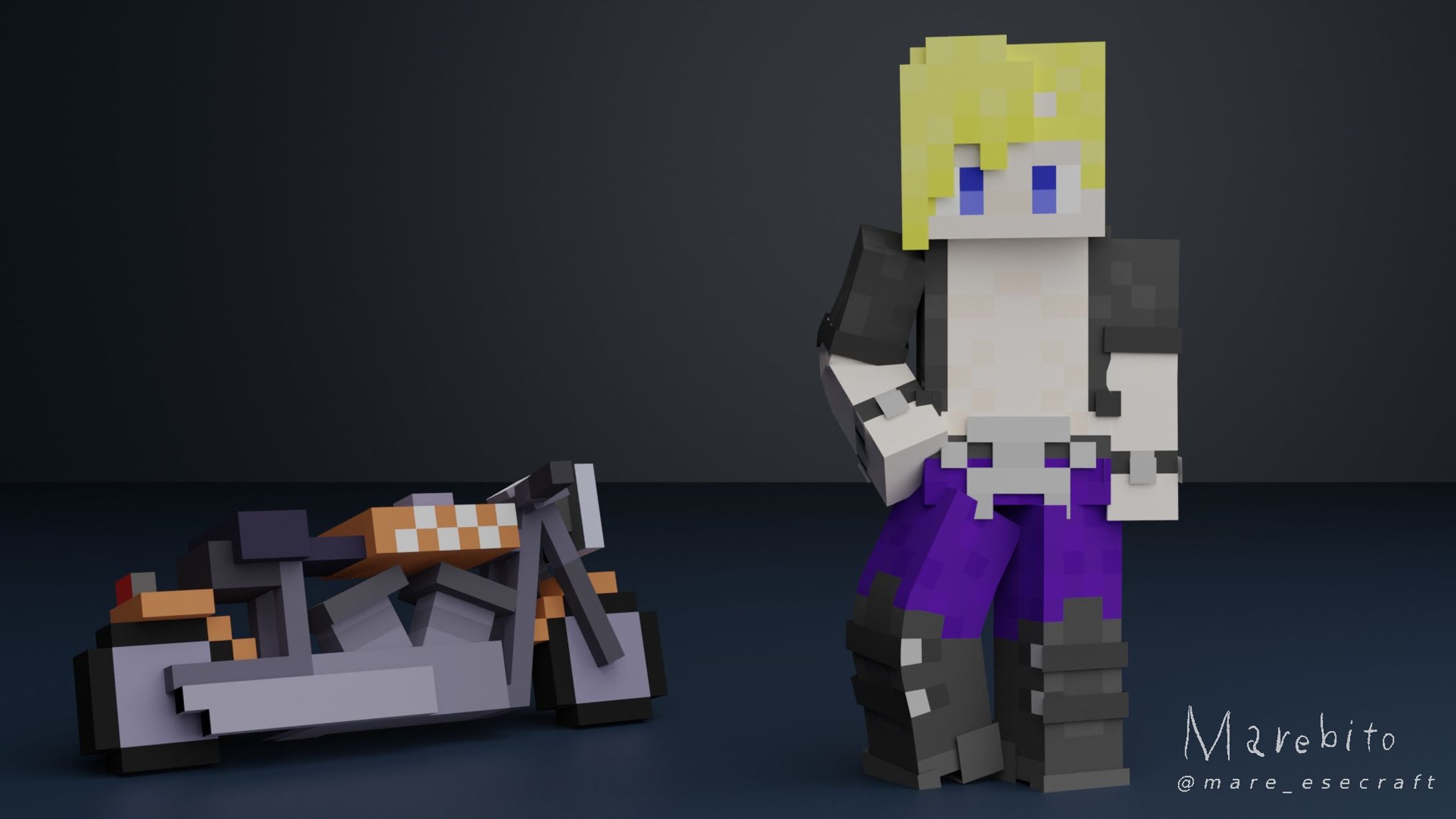 【Minecraftカスタムスキン】バイカー-1