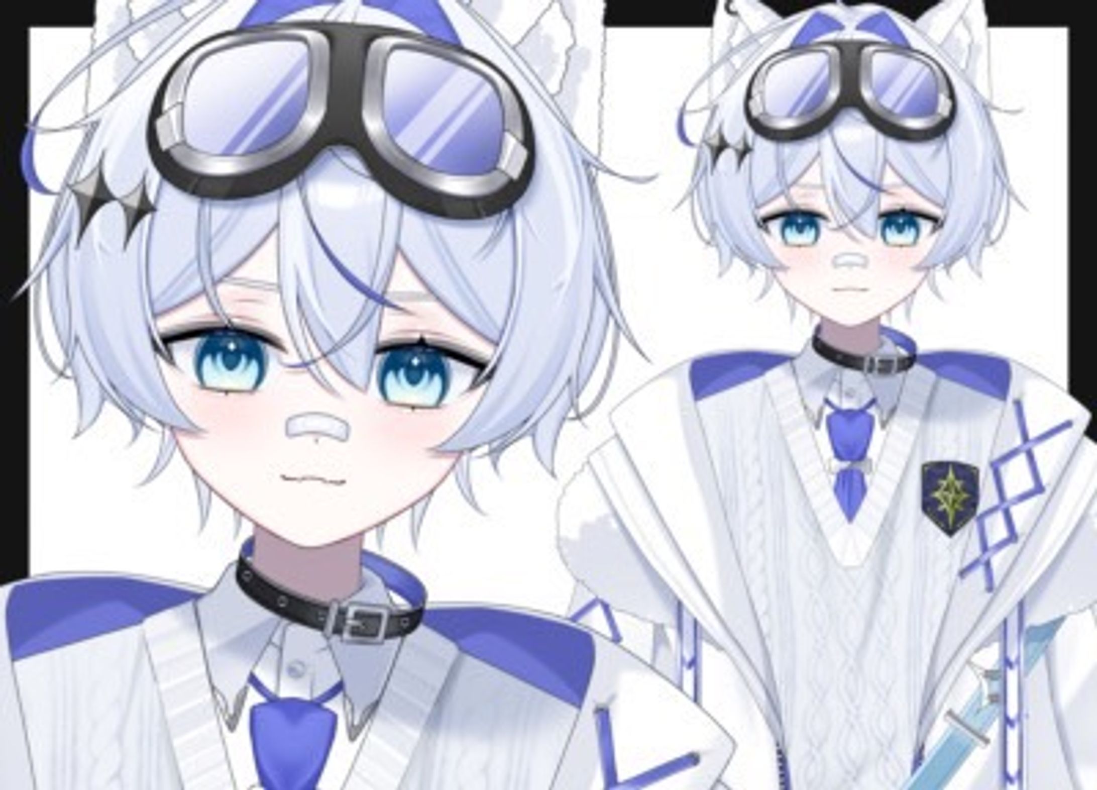 サモエド少年/パーツ分けイラスト-1