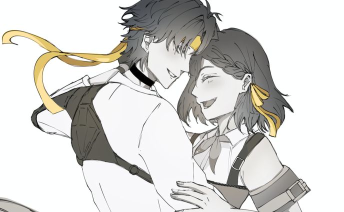 BnW commission for @.mentally_eels_