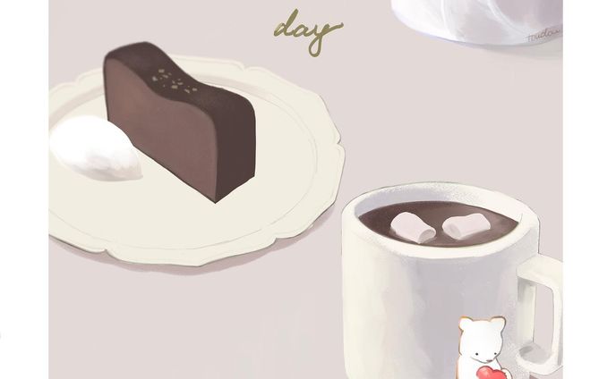 🐻‍❄️🤎

_

#valentine #illustration #bear #cocoa #chocolate #kawaii #cake #おえかきぐらむ　#ほんわかイラスト #おえかき #バレンタイン