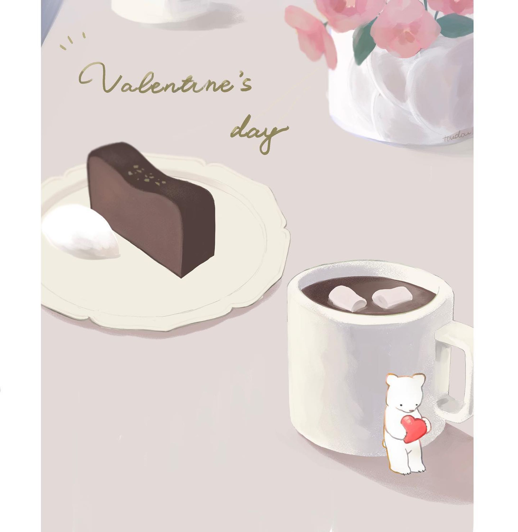🐻‍❄️🤎

_

#valentine #illustration #bear #cocoa #chocolate #kawaii #cake #おえかきぐらむ　#ほんわかイラスト #おえかき #バレンタイン-1