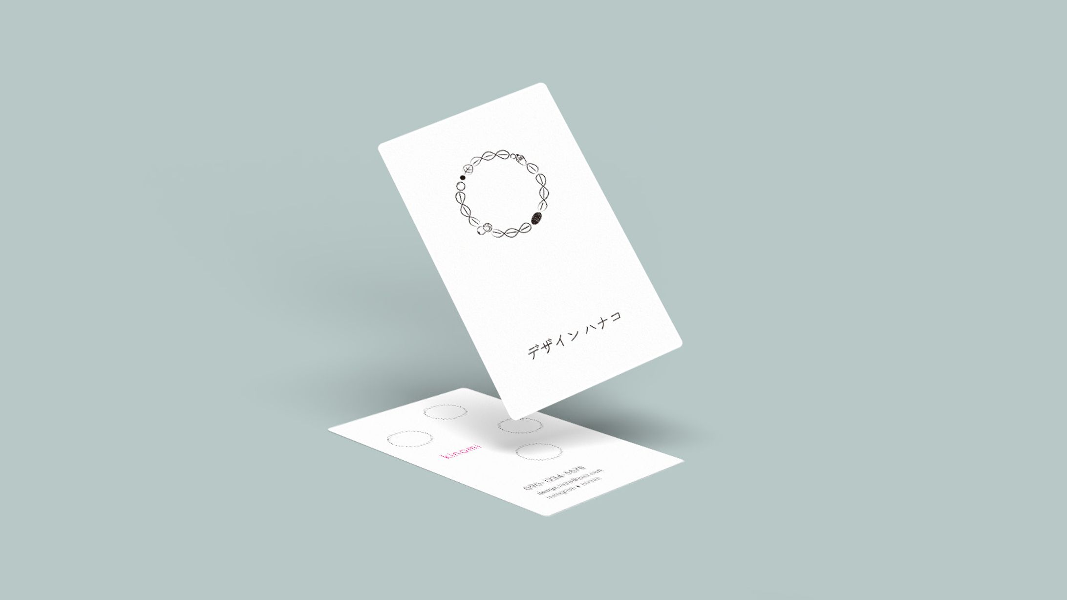 business card /  Flower wreath handmade artist-1