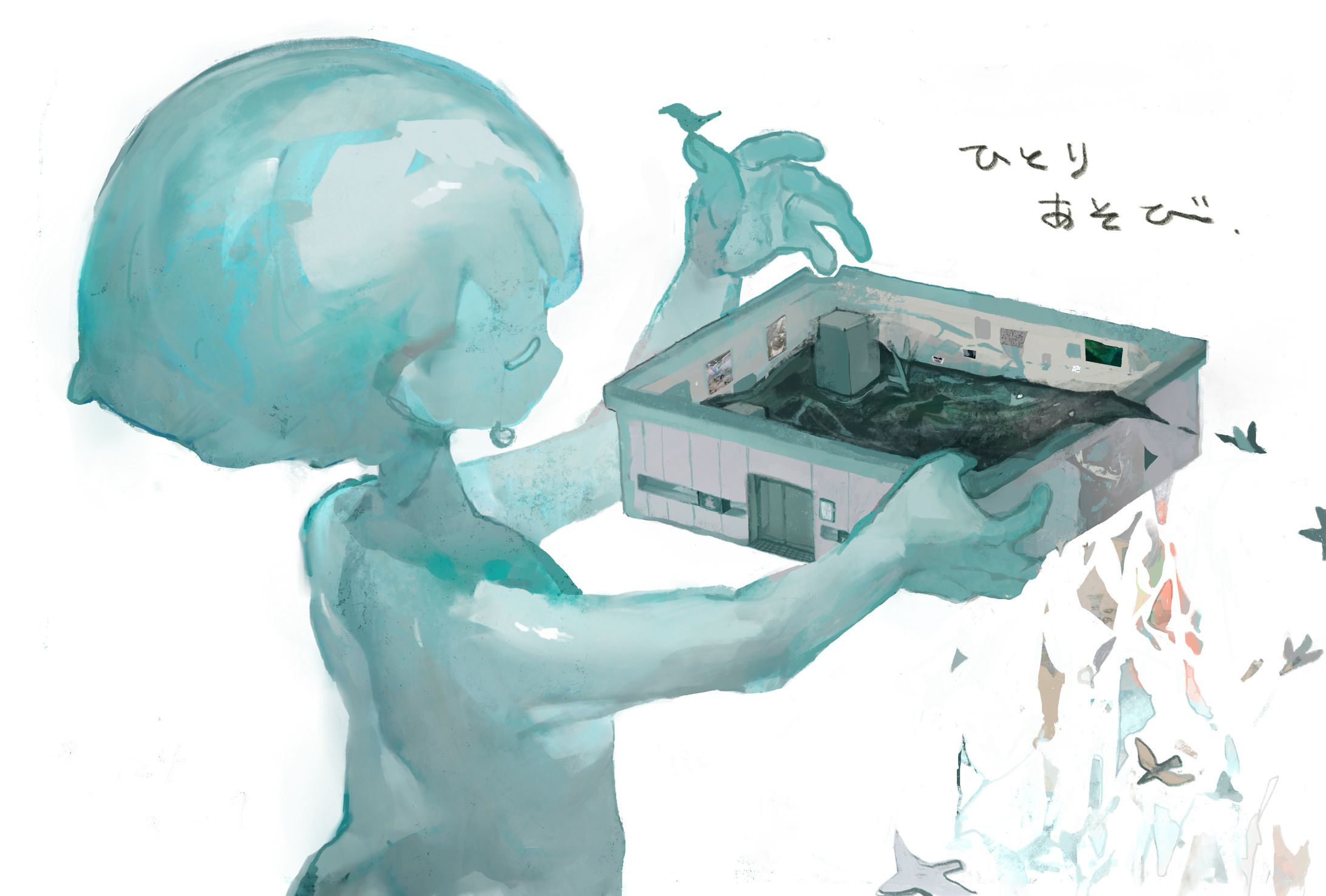 【デザイン】個展ハガキDM  絵・デザイン制作-1