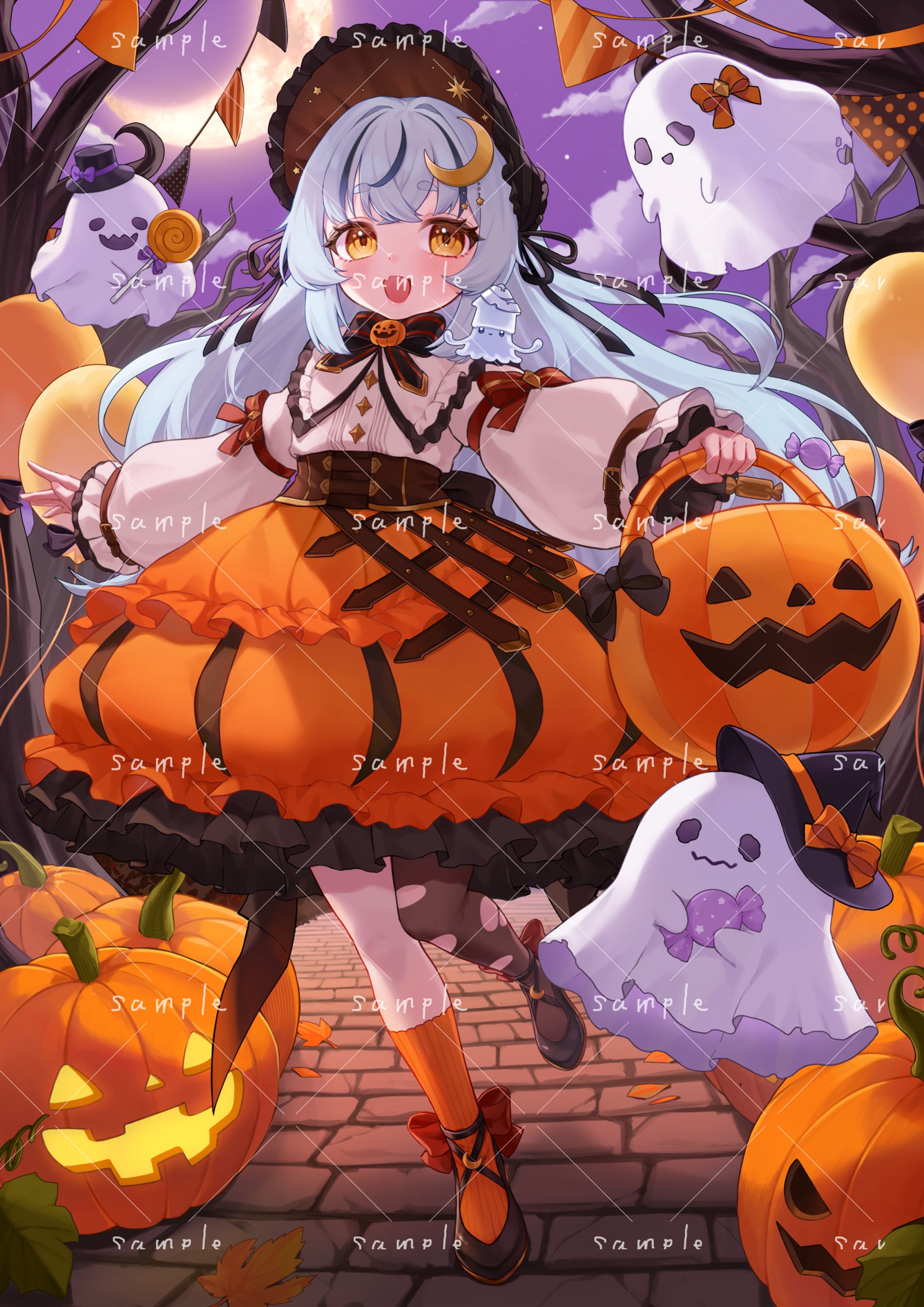 宇宙えり様　ハロウィン全身イラスト-1