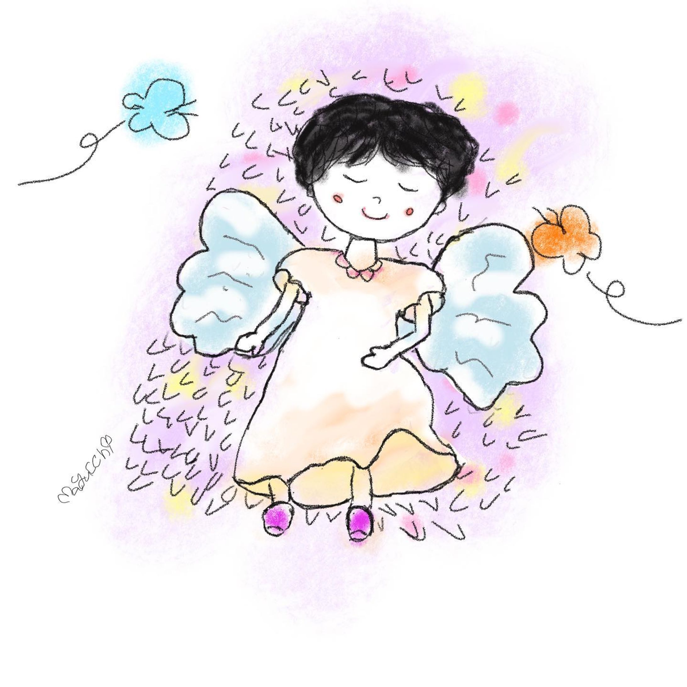 ⁡
⁡
気の向くまま描いてみたパート4
⁡
ドローイング（線画）に少し色を加えて
⁡
⁡
⁡
thank you with love♡☺︎
⁡
#絵描きビト#天使#angel
#ドローイング#drawing#Procreate #iPad
#デジタルイラスト #イラスト 
#アート#デジタルアート#ポストカード
#絵が好き#girl#Illustrator #illustration #art #Illust#beautifulgirl
#お絵描き #イラスタグラム#かわいい女の子のイラスト#優しいイラスト#イラスト好きな人と繋がりたい#絵描きさんと繋がりたい#イラストデザイン #ロゴデザイン #クリエイト #creative-1