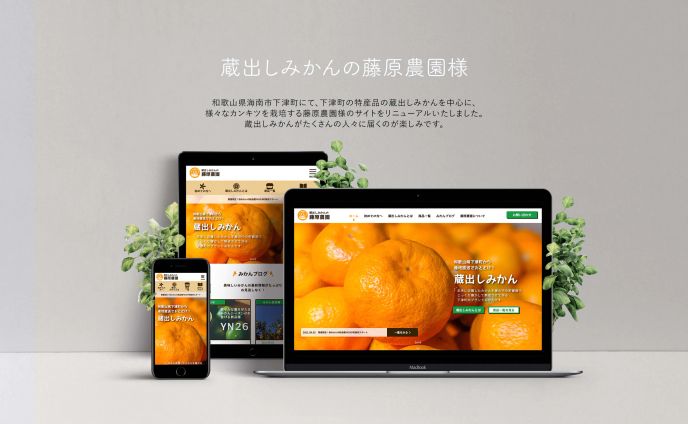 蔵出しみかんの藤原農園様のWebサイト制作