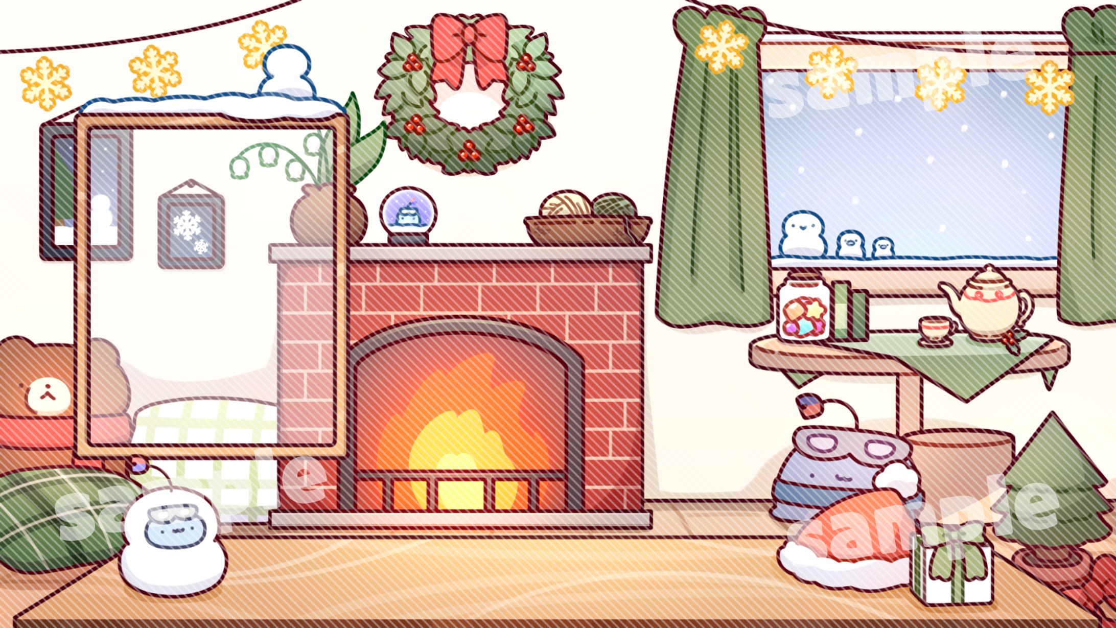 아라하시 타비님 겨울 방송 배경화면-1