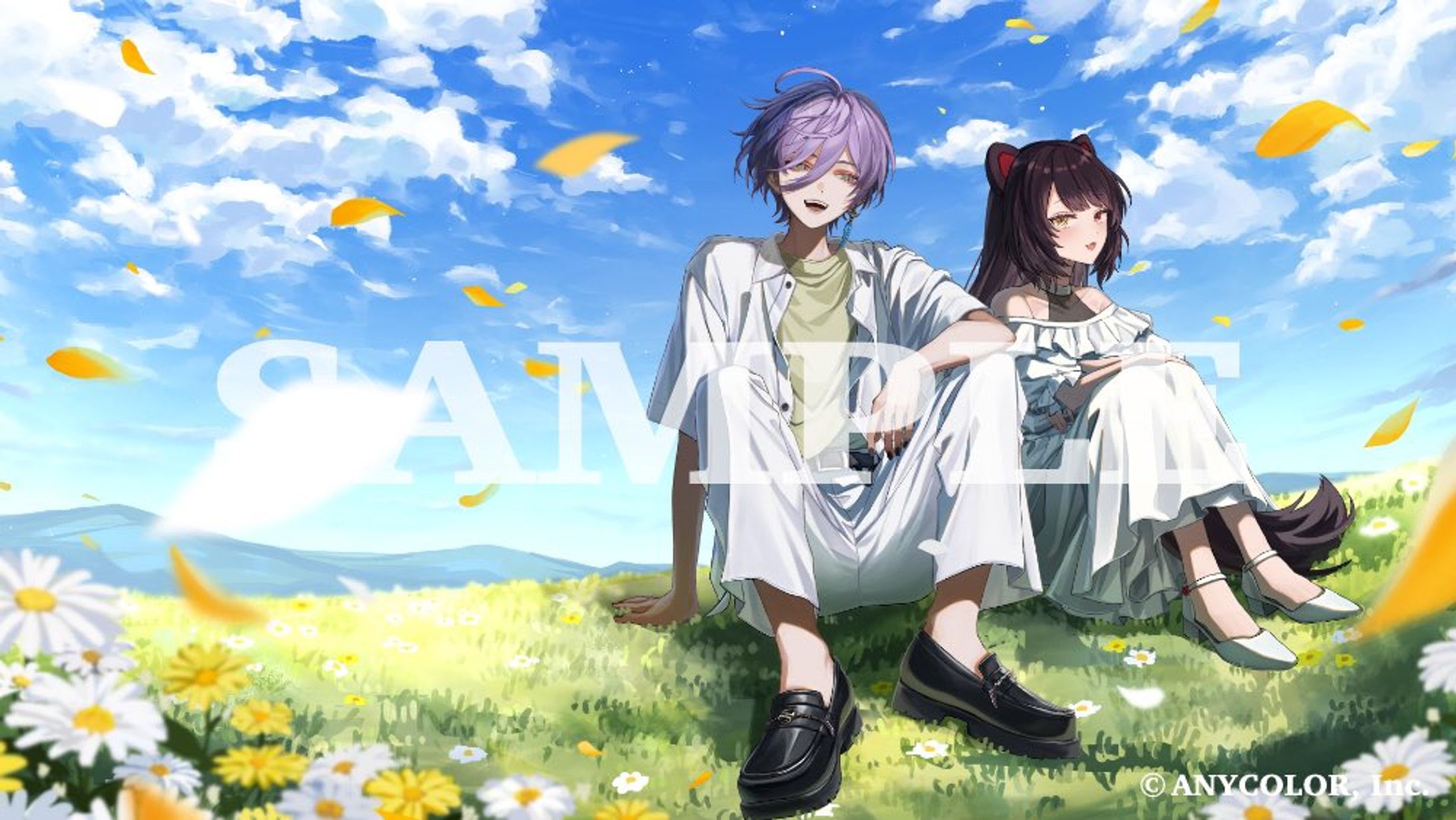 にじさんじ所属 戌亥とこ様、榊ネス様『花占い』coverイラスト-1