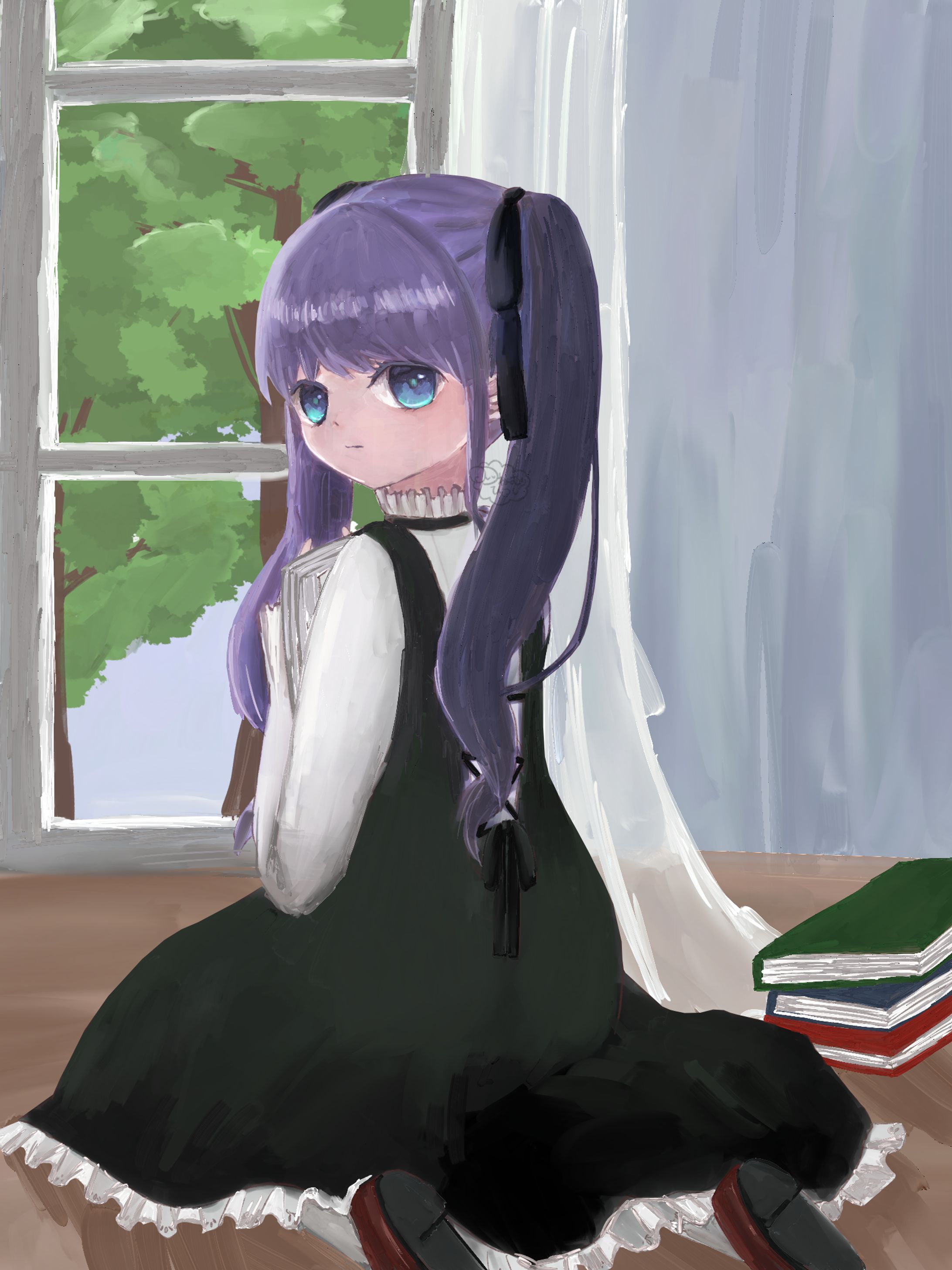 窓際の少女-1