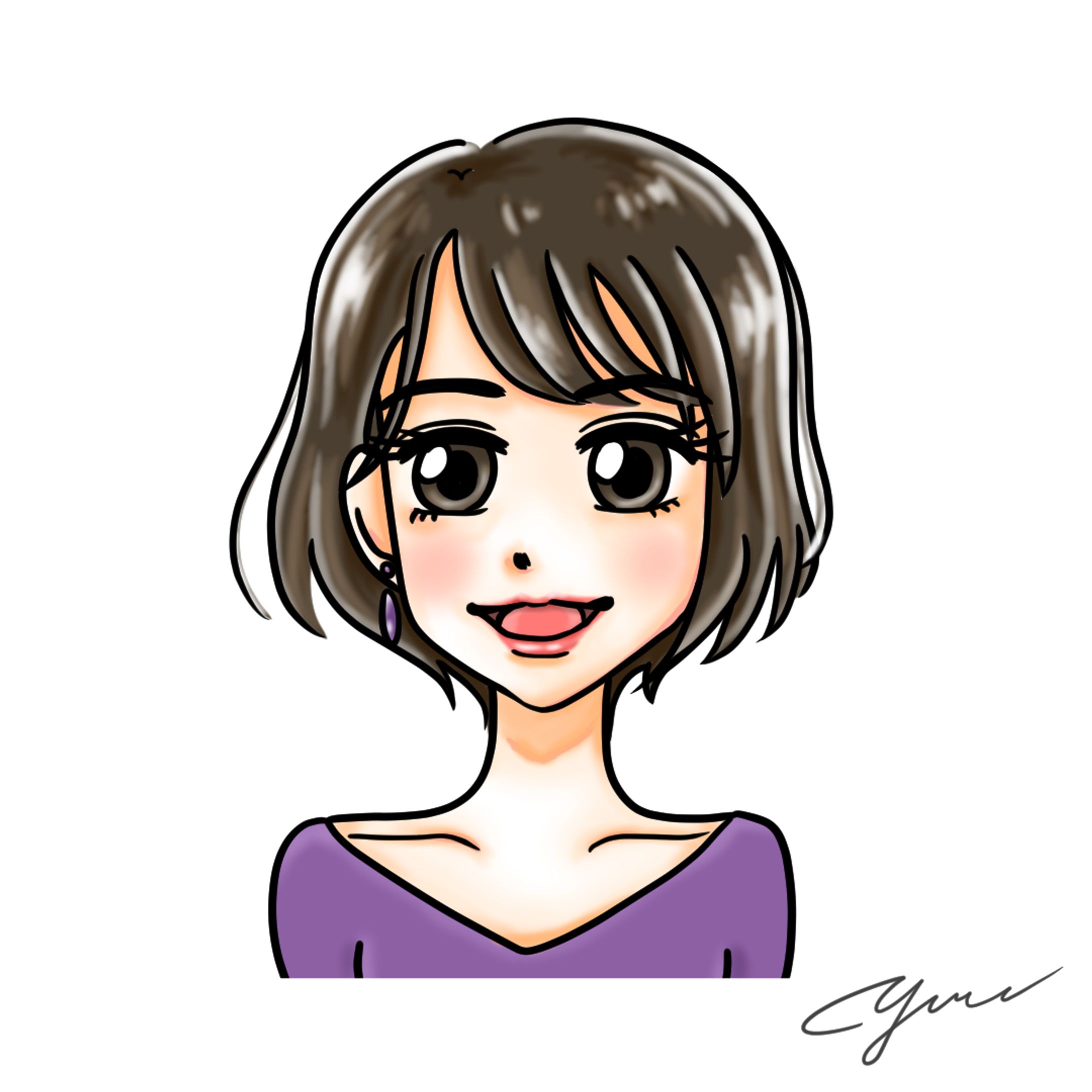女性的なアイコンイラスト-1