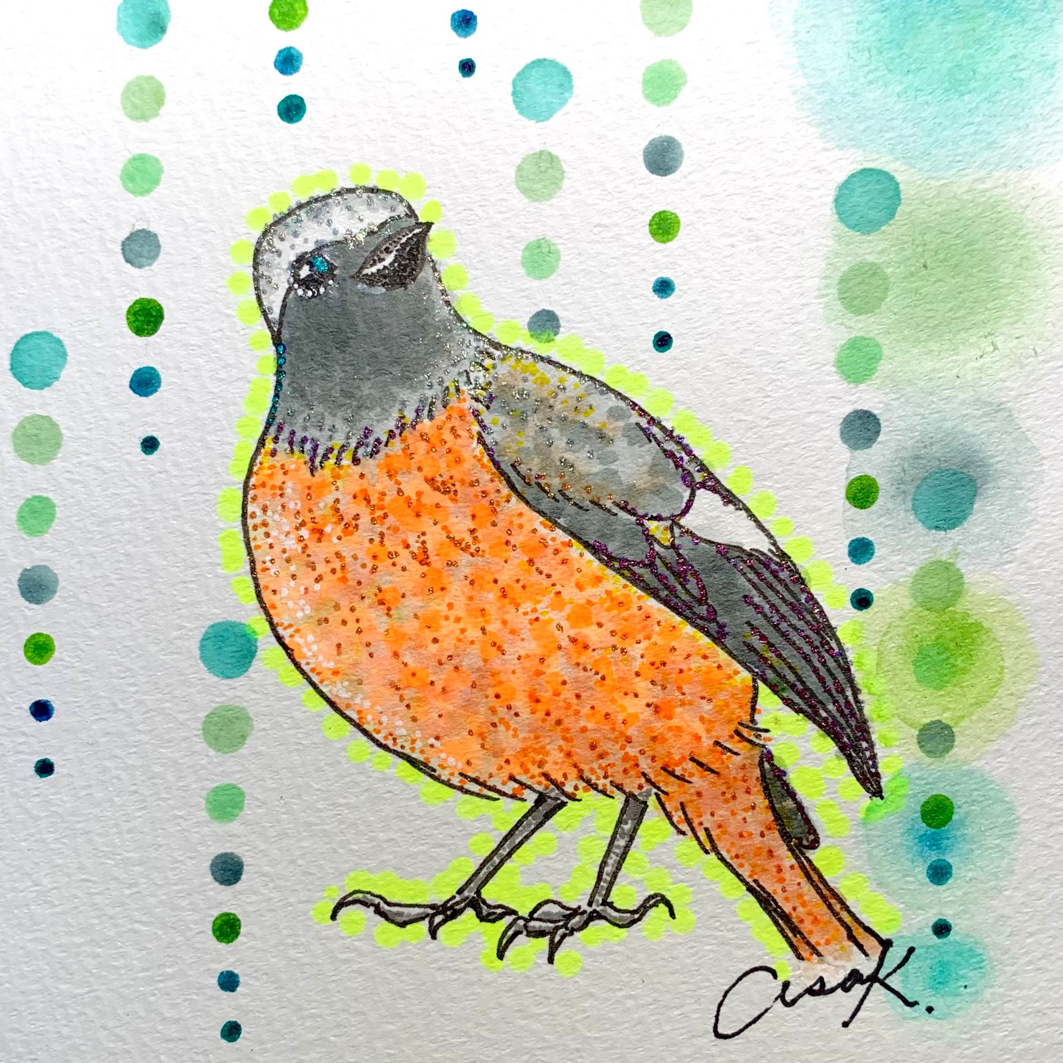 ジョビオさん(ジョウビタキ)①②-1