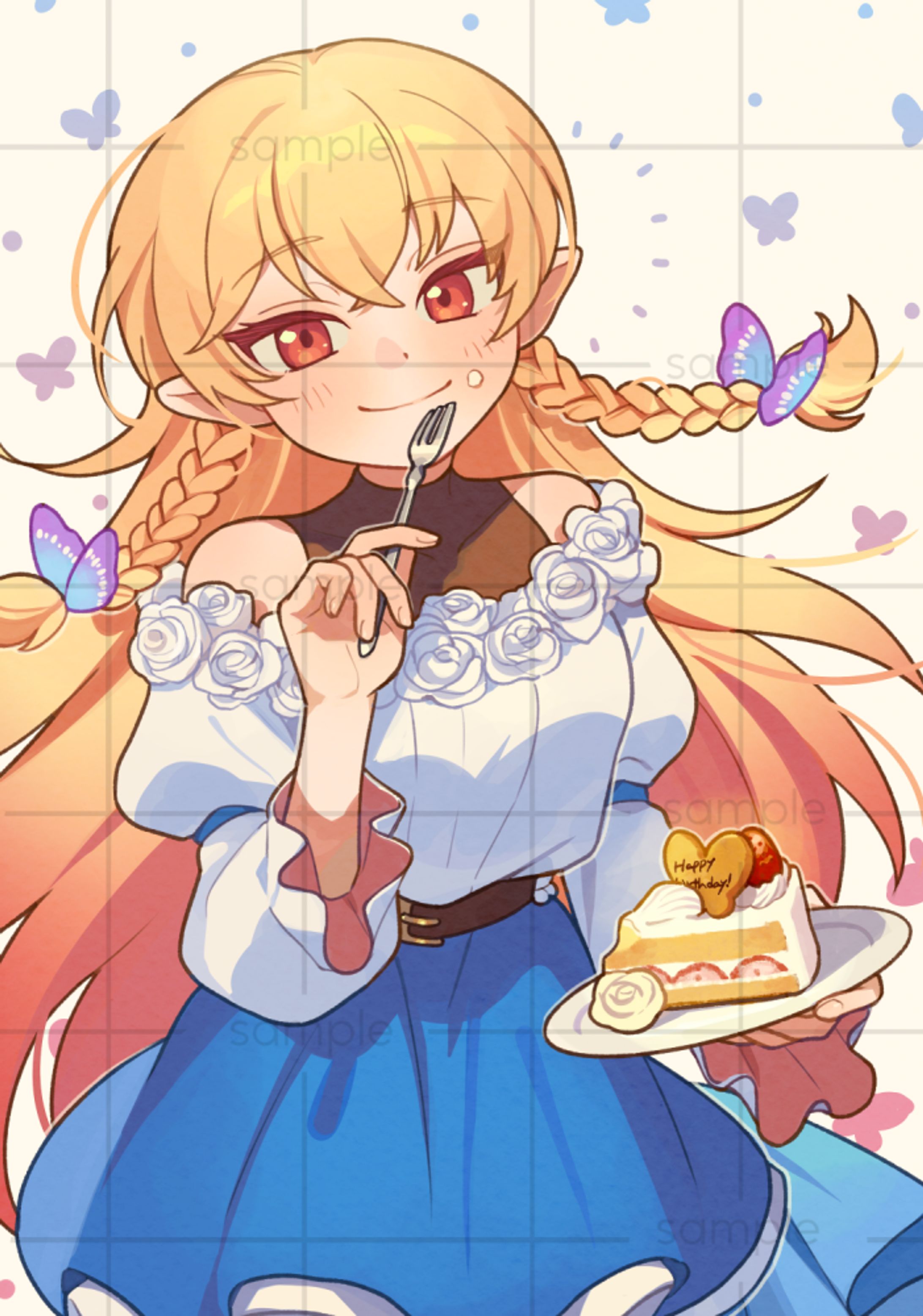 お誕生日お祝いイラスト/茈草ゆかり様-1