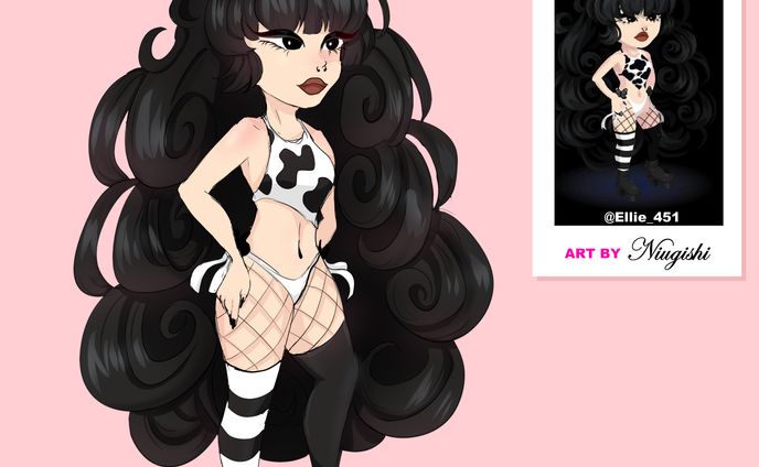 Anime Full Body Sketch for Ellie_451