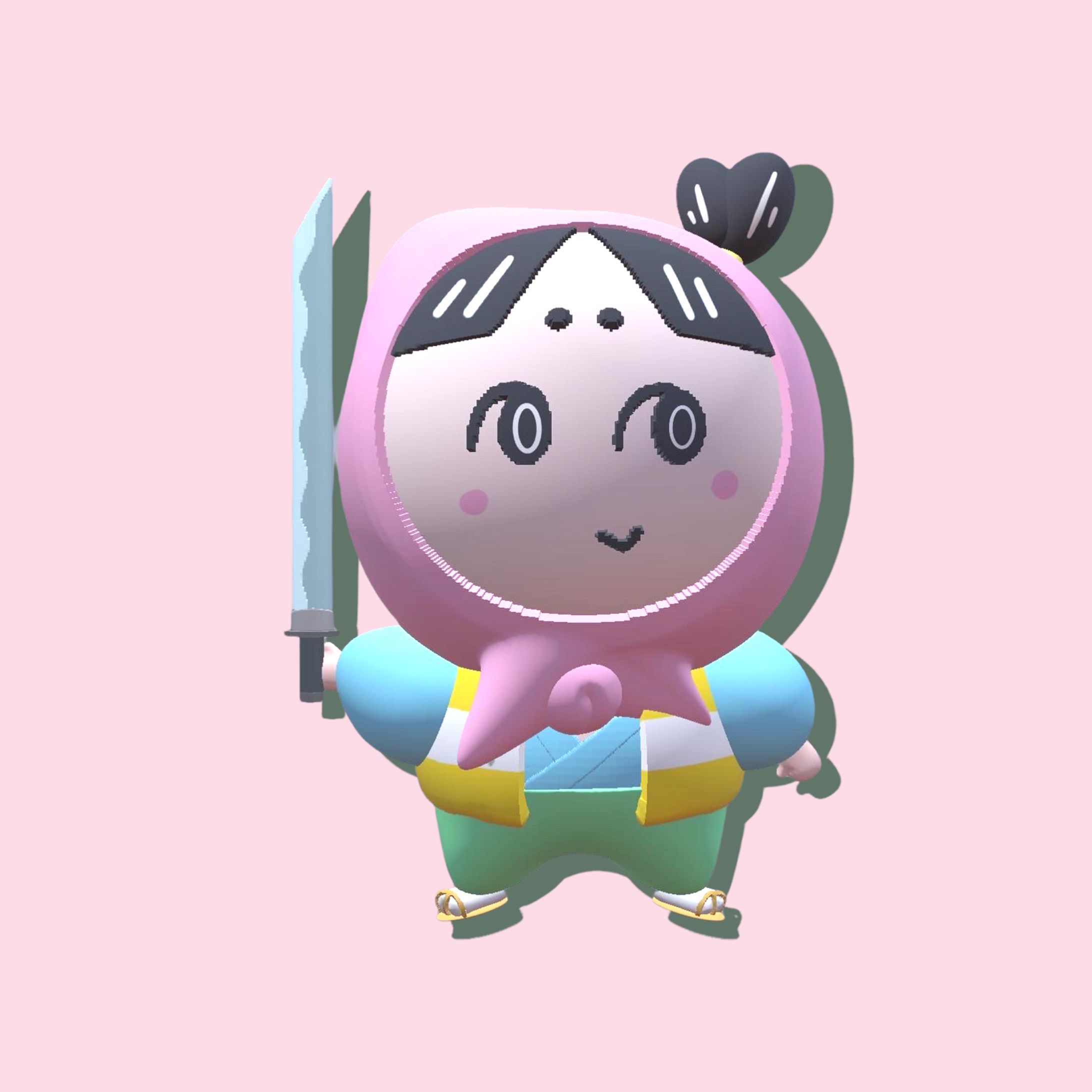 【3Dモデル】桃太郎と鬼-1